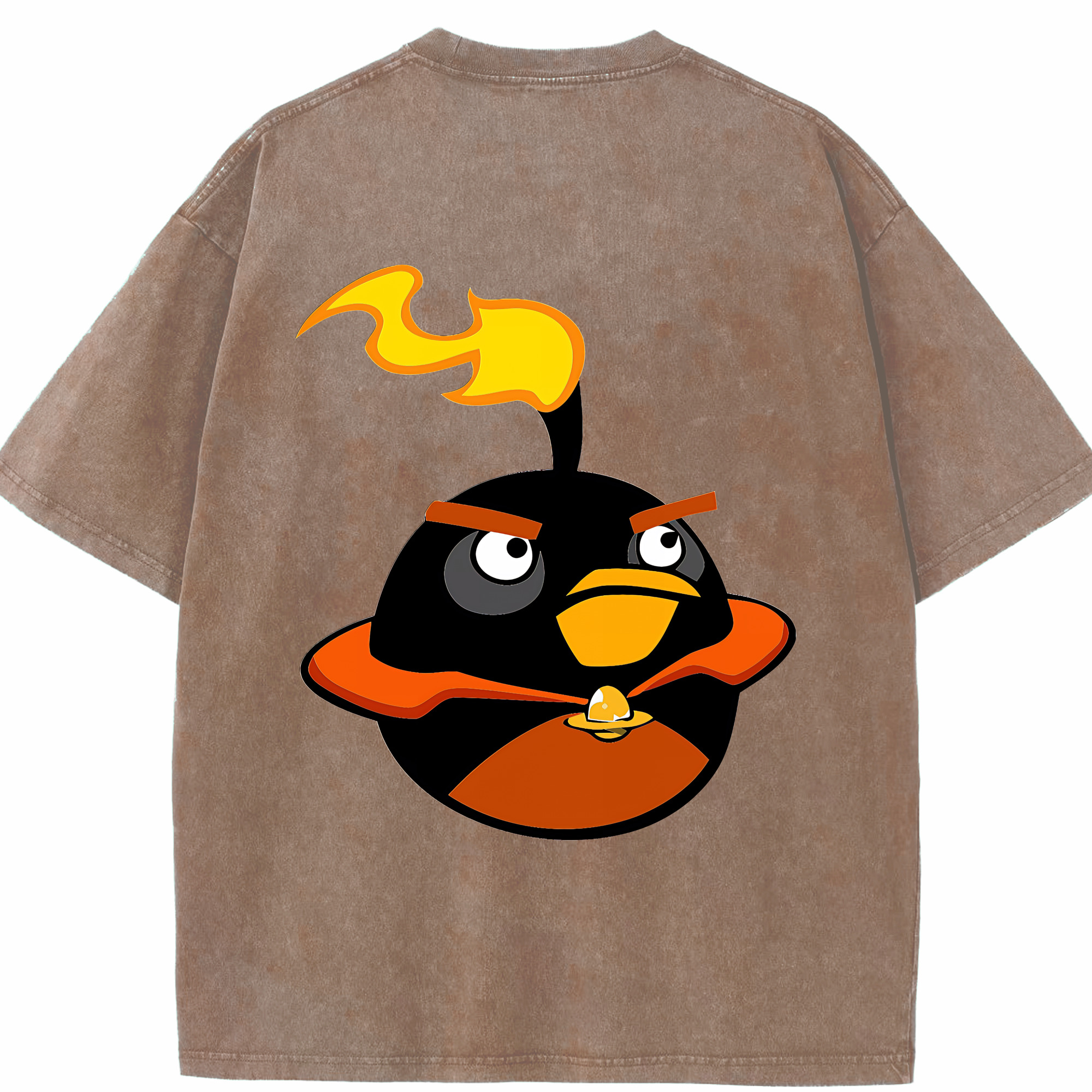 （画像用） Angry Birds アングリーバード 綿100% ヴィンテージ風 半袖Tシャツ（背面プリント）