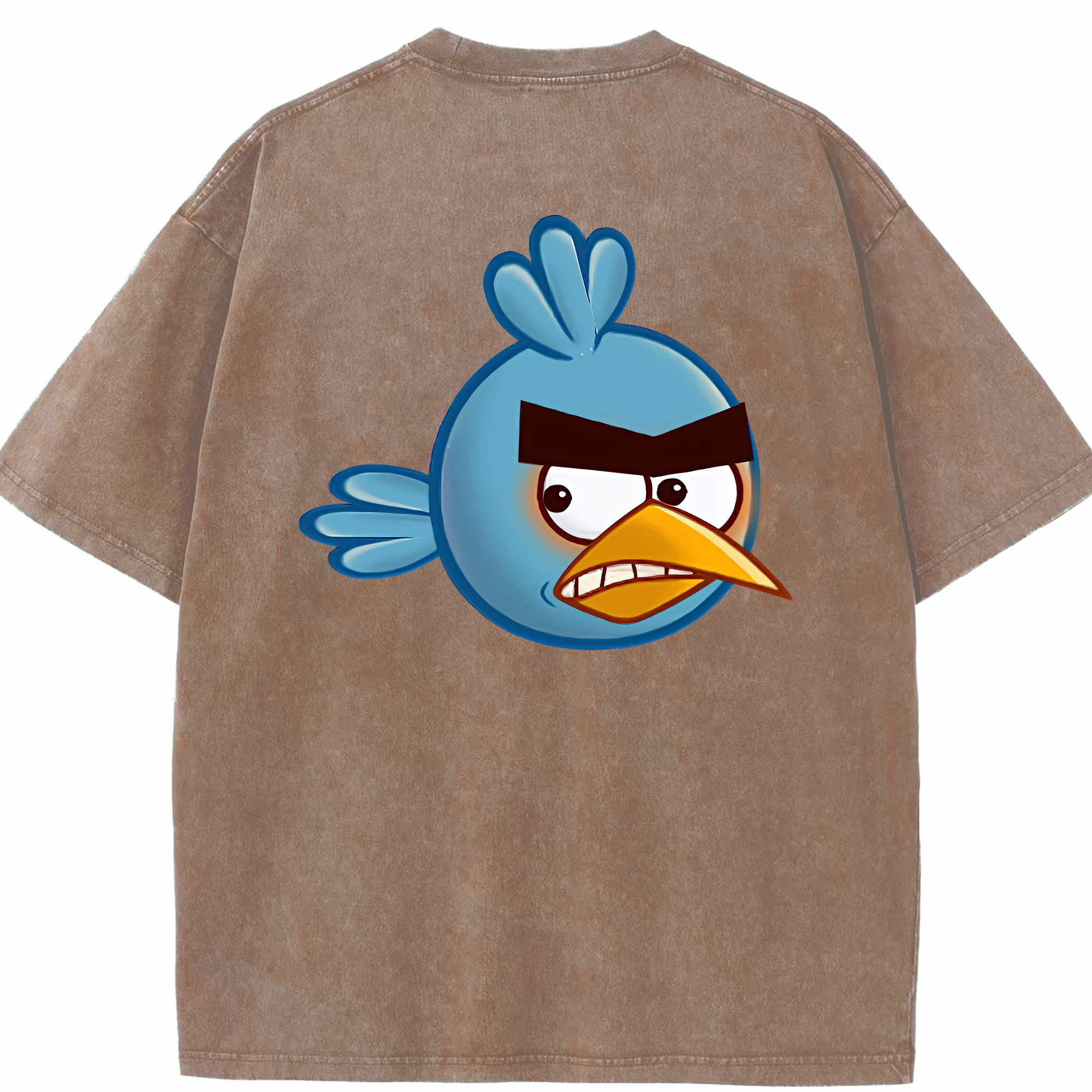 （画像用） Angry Birds アングリーバード 綿100% ヴィンテージ風 半袖Tシャツ（背面プリント）