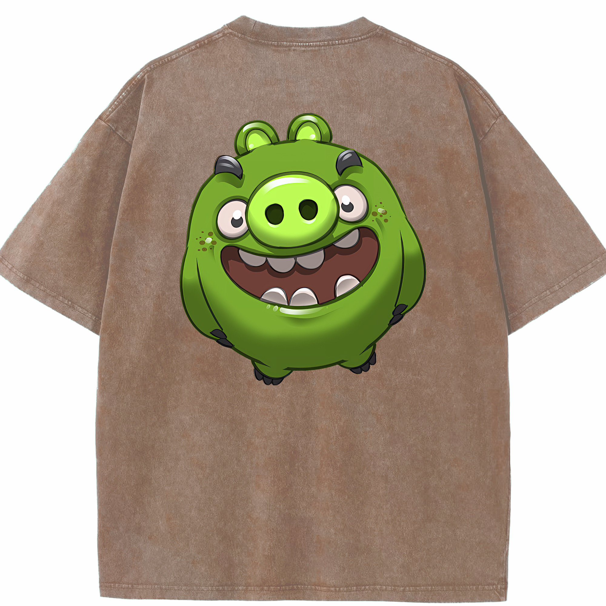 （画像用） Angry Birds アングリーバード 綿100% ヴィンテージ風 半袖Tシャツ（背面プリント）