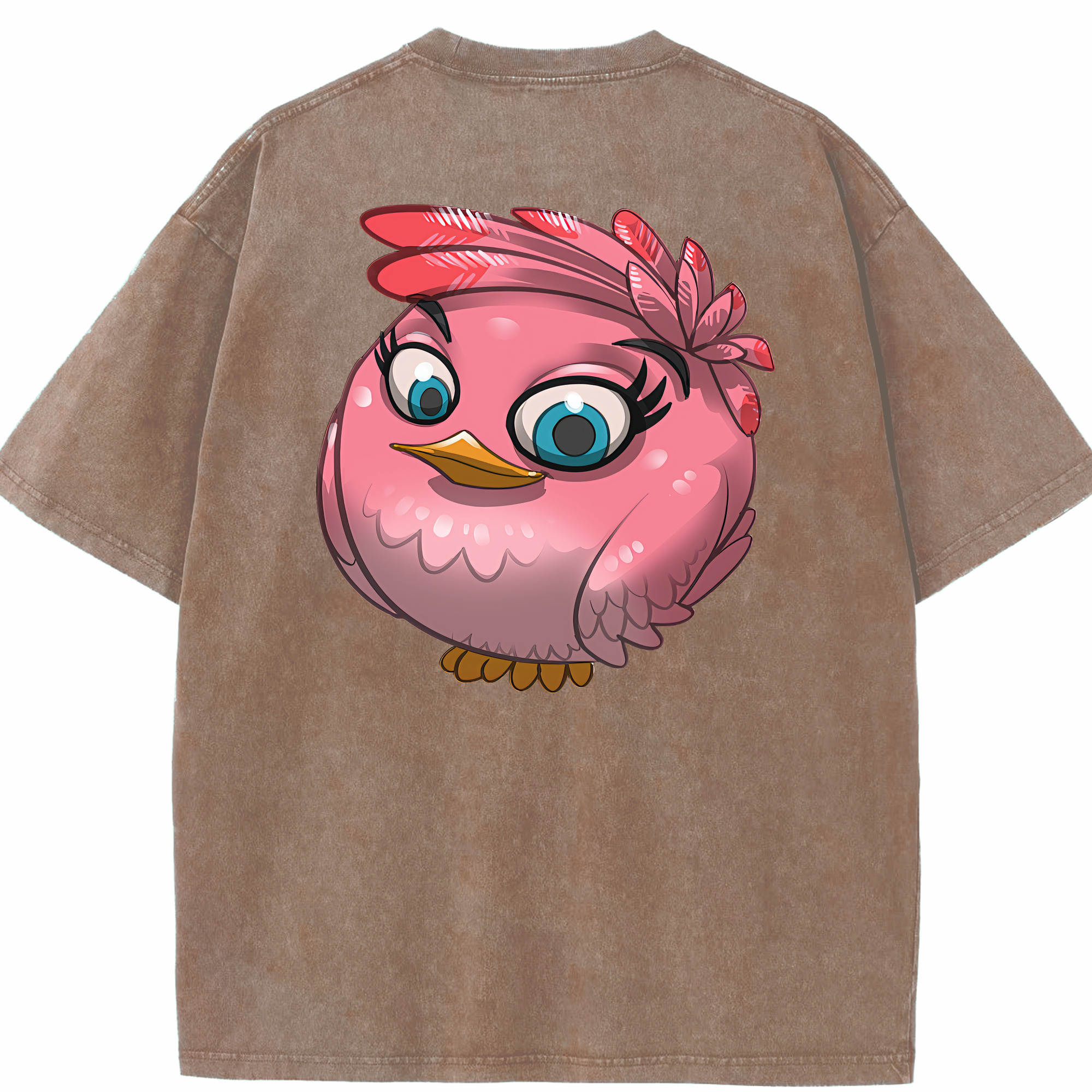 （画像用） Angry Birds アングリーバード 綿100% ヴィンテージ風 半袖Tシャツ（背面プリント）
