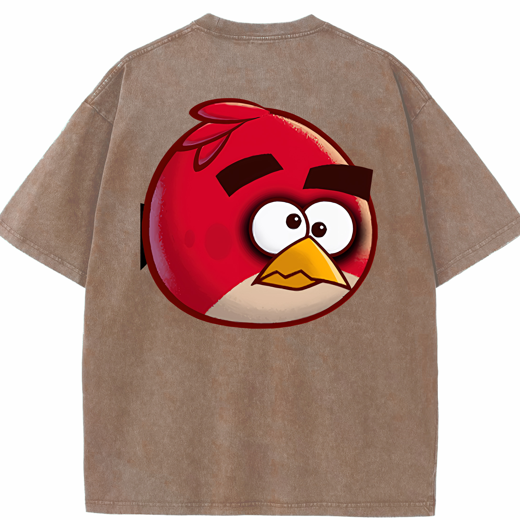 （画像用） Angry Birds アングリーバード 綿100% ヴィンテージ風 半袖Tシャツ（背面プリント）