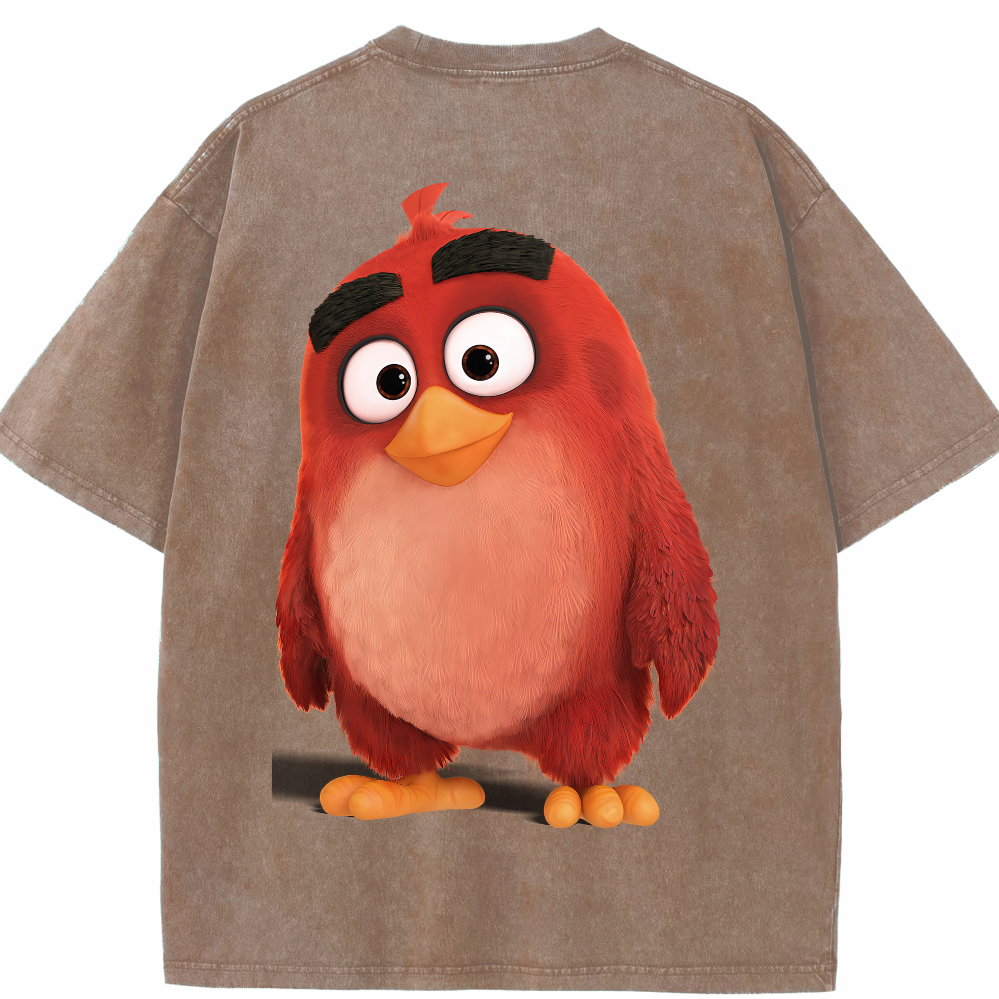 （画像用） Angry Birds アングリーバード 綿100% ヴィンテージ風 半袖Tシャツ（背面プリント）