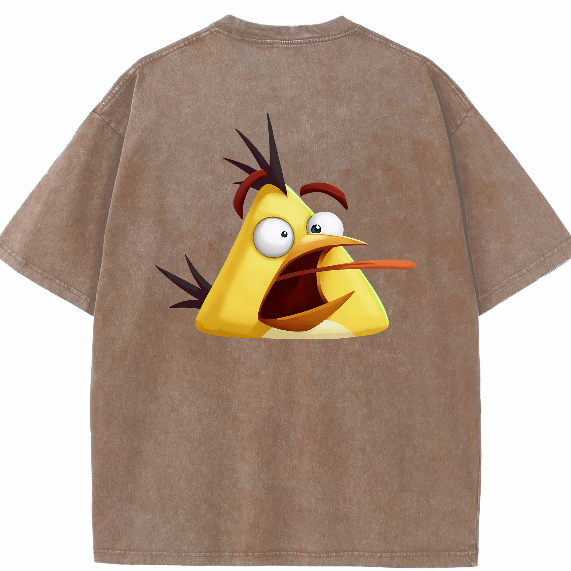 （画像用） Angry Birds アングリーバード 綿100% ヴィンテージ風 半袖Tシャツ（背面プリント）