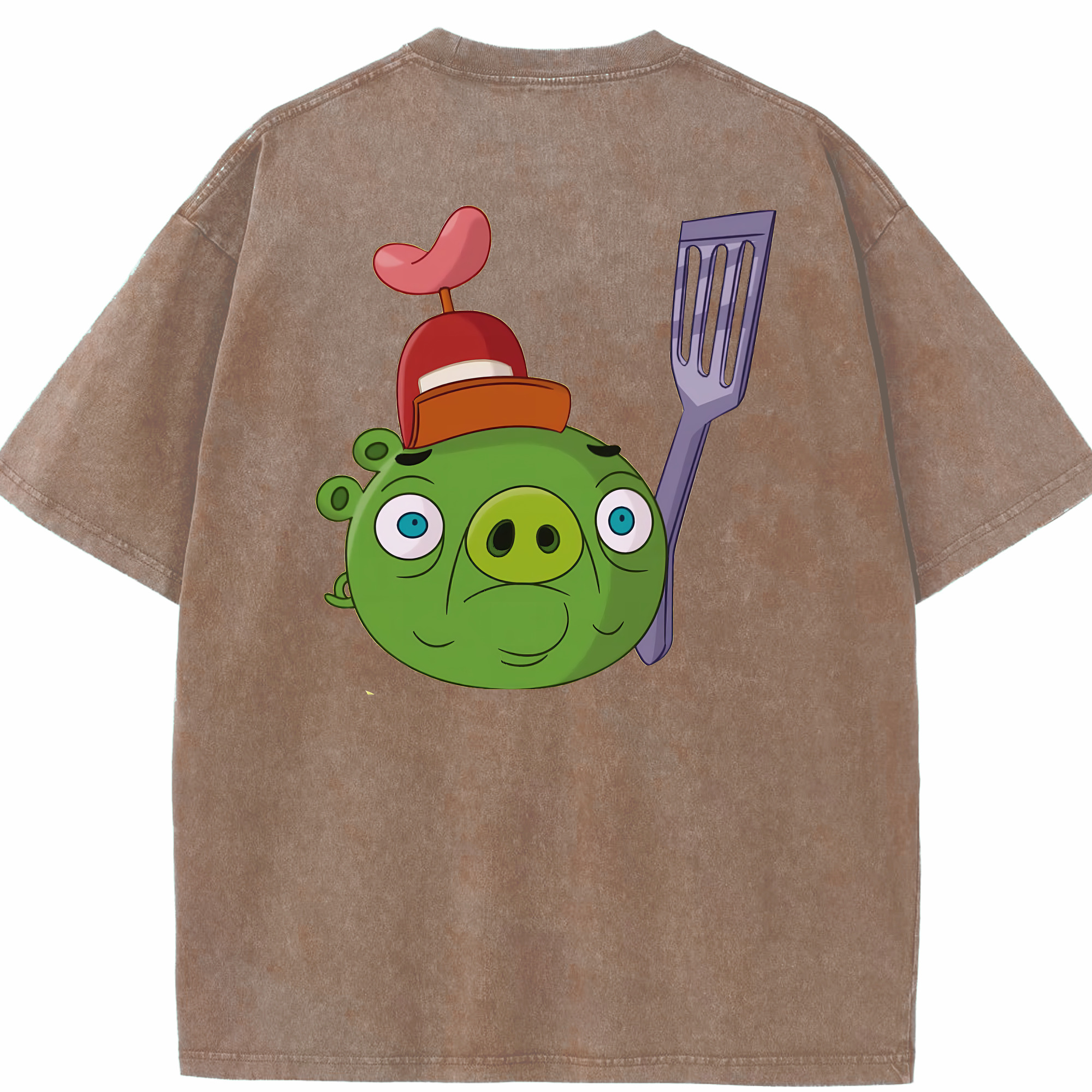 （画像用） Angry Birds アングリーバード 綿100% ヴィンテージ風 半袖Tシャツ（背面プリント）