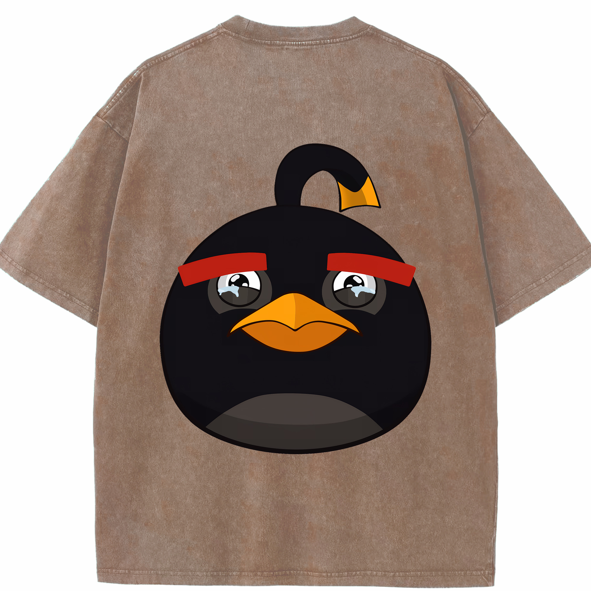 （画像用） Angry Birds アングリーバード 綿100% ヴィンテージ風 半袖Tシャツ（背面プリント）