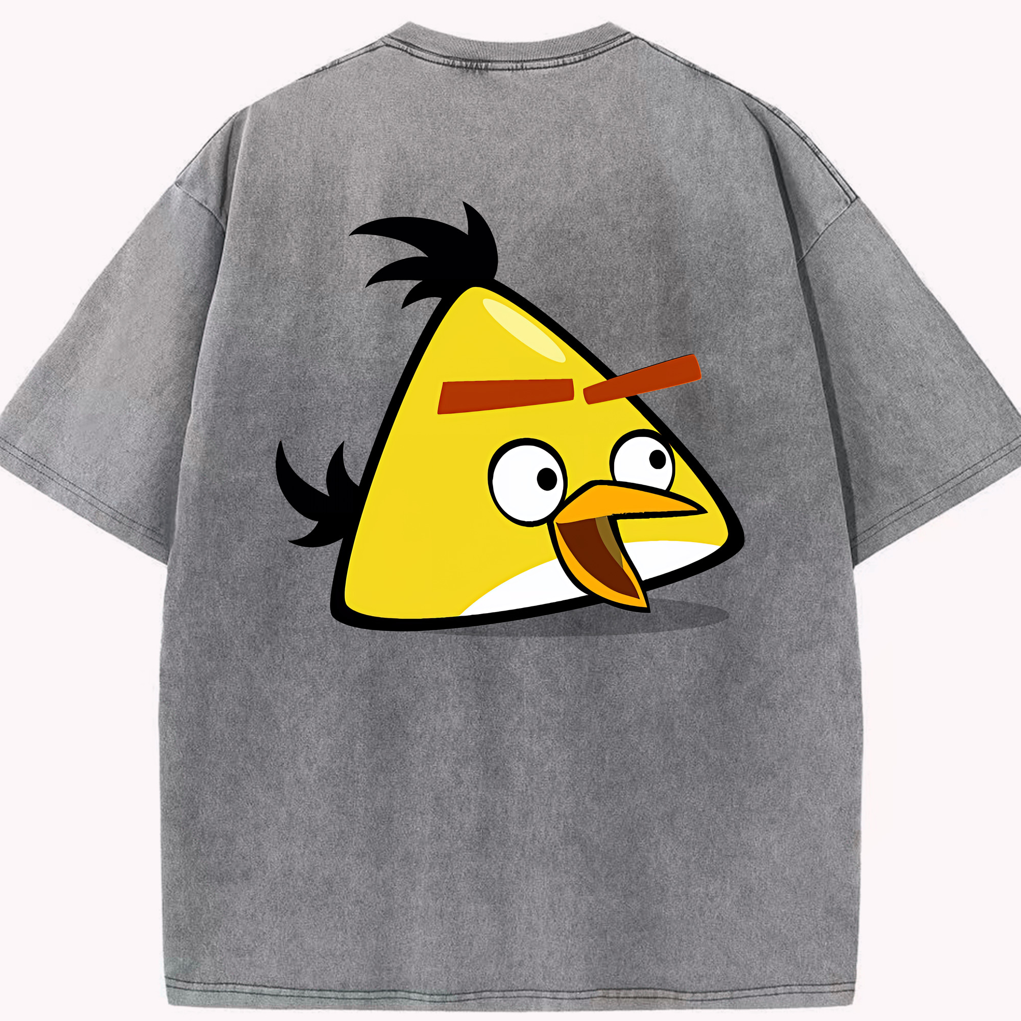（画像用） Angry Birds アングリーバード 綿100% ヴィンテージ風 半袖Tシャツ（背面プリント）
