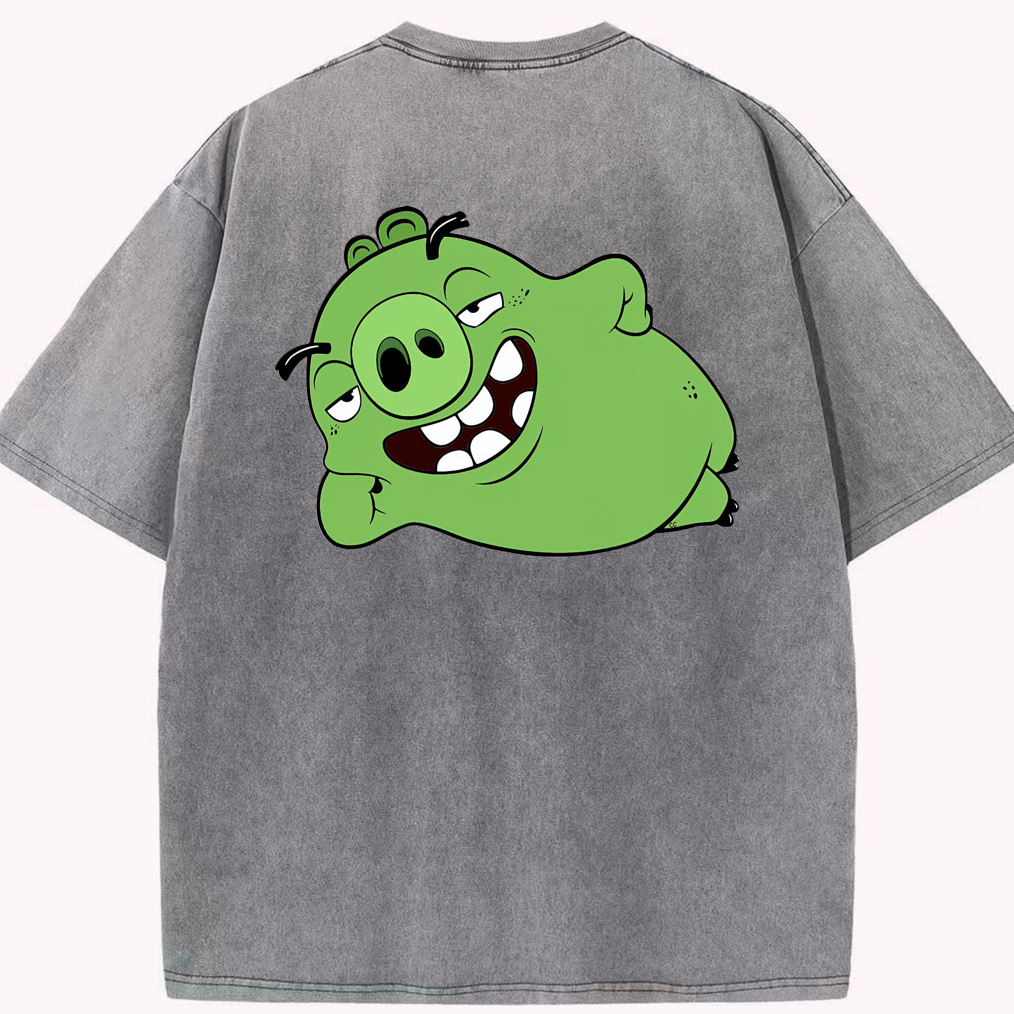 （画像用） Angry Birds アングリーバード 綿100% ヴィンテージ風 半袖Tシャツ（背面プリント）