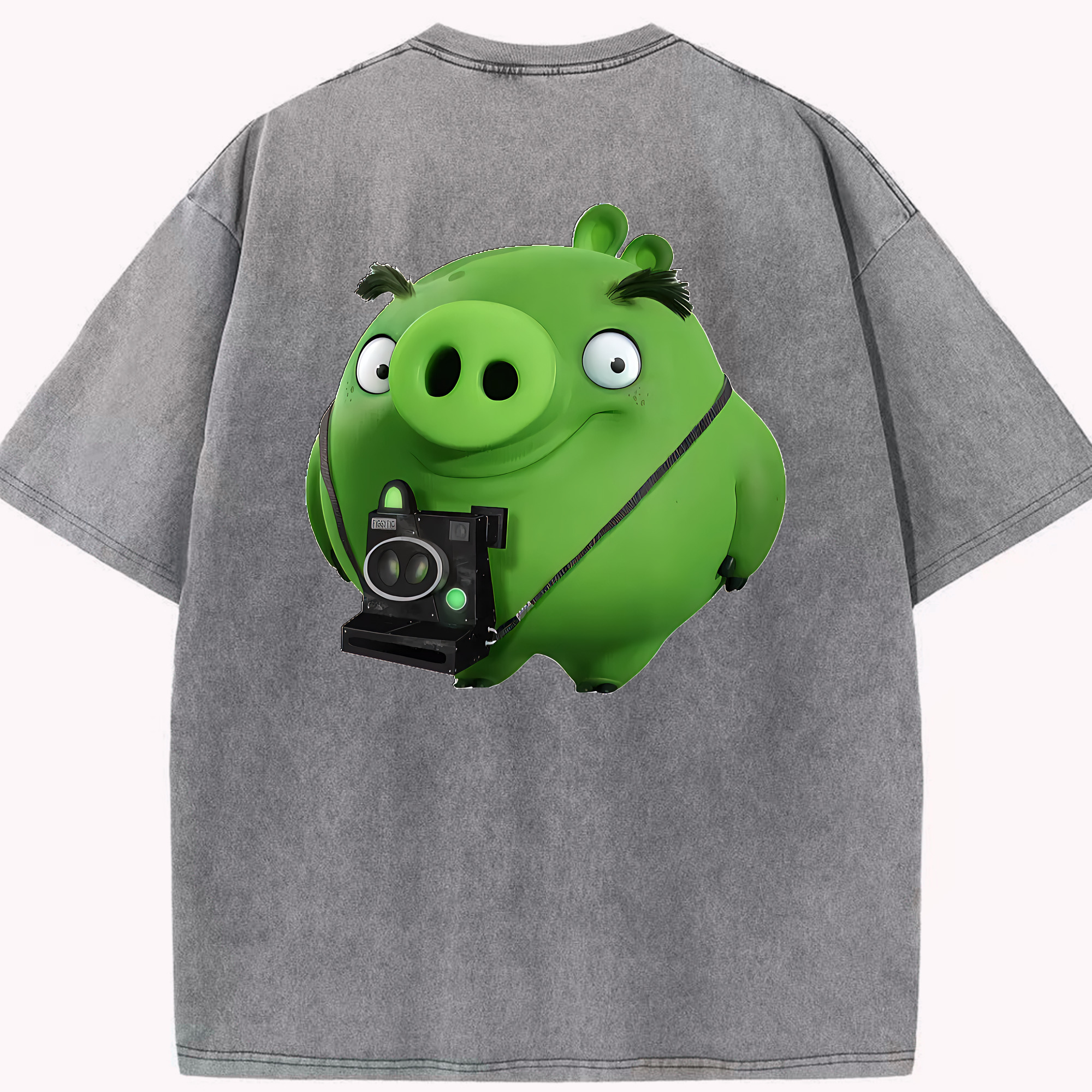 （画像用） Angry Birds アングリーバード 綿100% ヴィンテージ風 半袖Tシャツ（背面プリント）