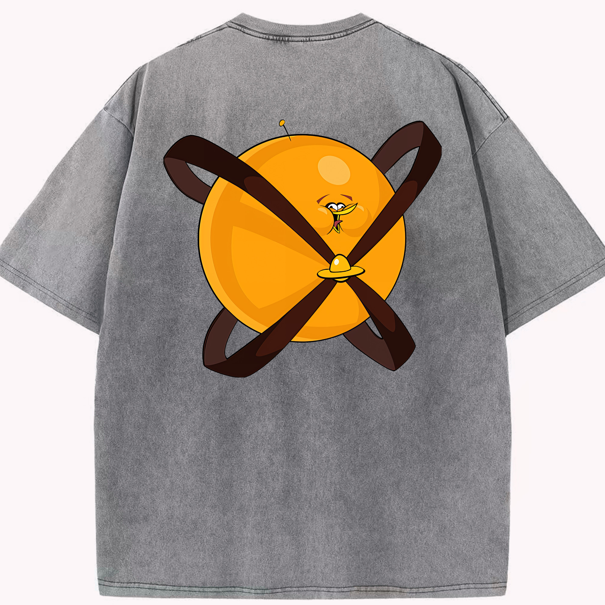 （画像用） Angry Birds アングリーバード 綿100% ヴィンテージ風 半袖Tシャツ（背面プリント）