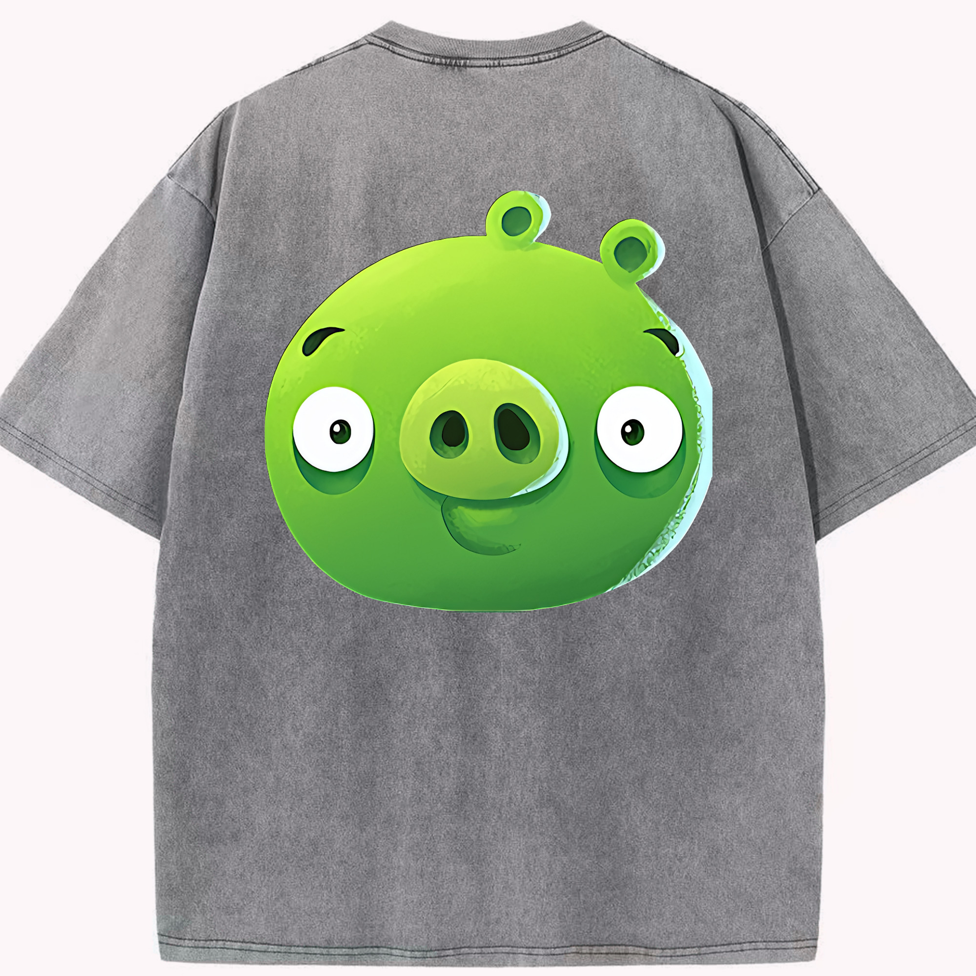 （画像用） Angry Birds アングリーバード 綿100% ヴィンテージ風 半袖Tシャツ（背面プリント）