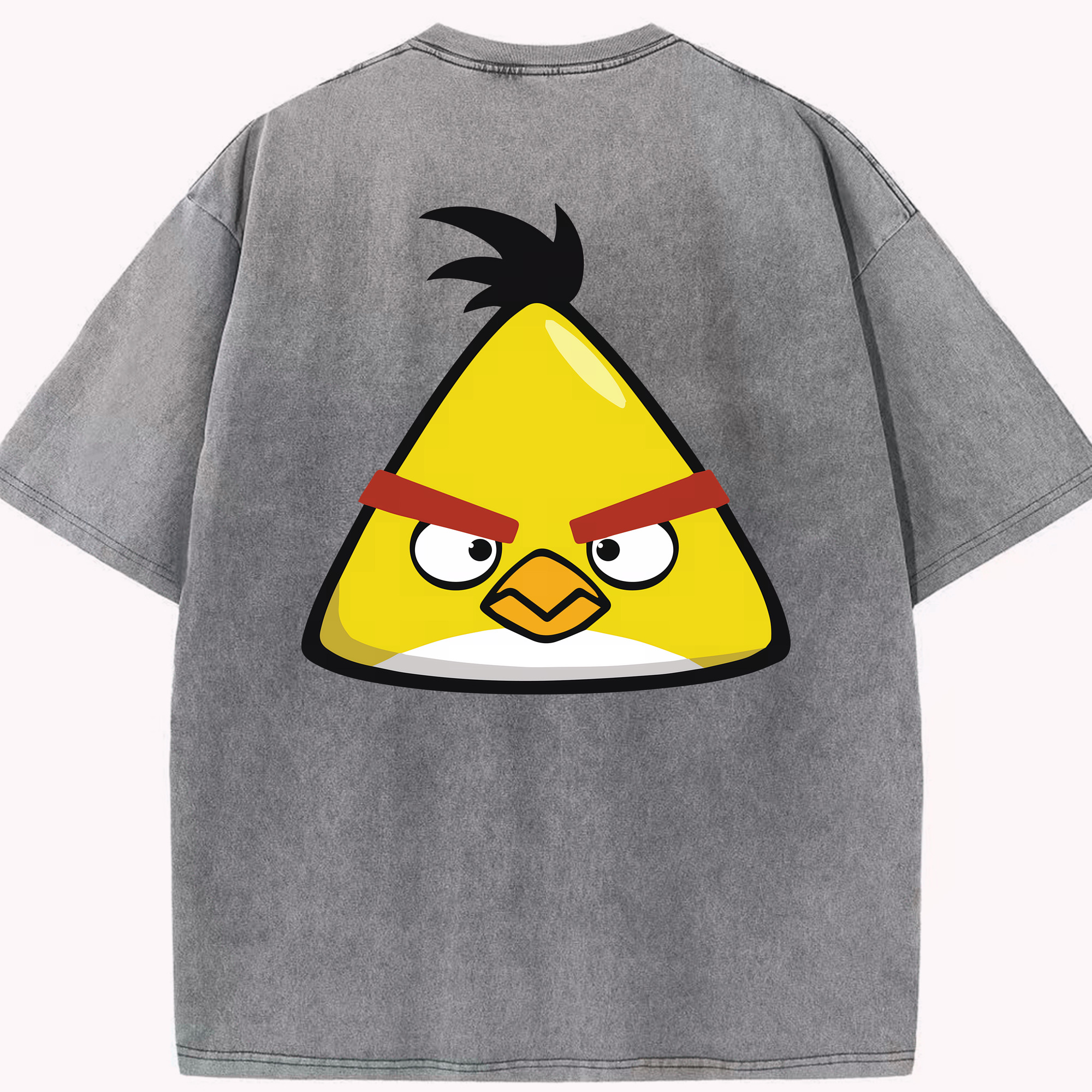 （画像用） Angry Birds アングリーバード 綿100% ヴィンテージ風 半袖Tシャツ（背面プリント）