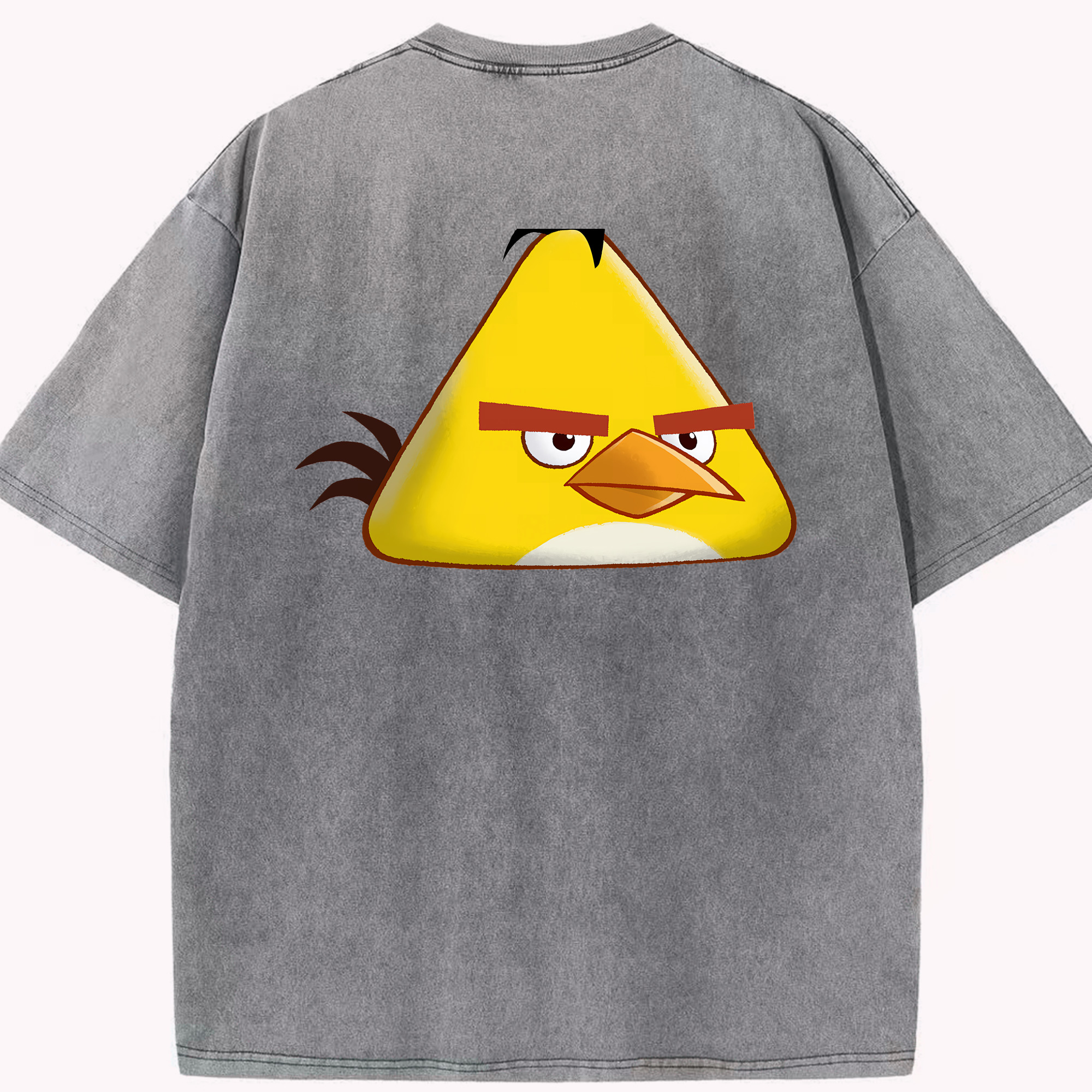 （画像用） Angry Birds アングリーバード 綿100% ヴィンテージ風 半袖Tシャツ（背面プリント）