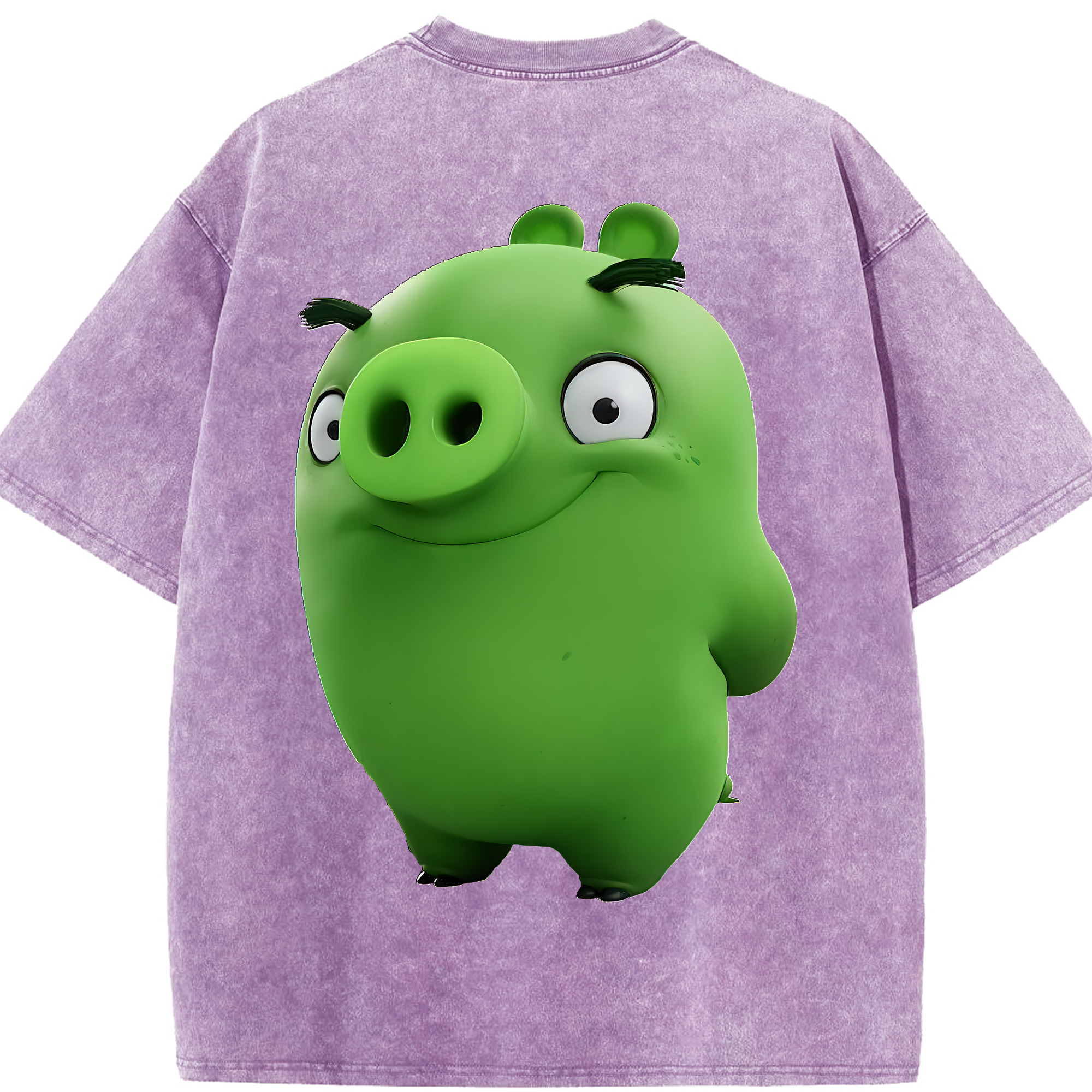 （画像用） Angry Birds アングリーバード 綿100% ヴィンテージ風 半袖Tシャツ（背面プリント）