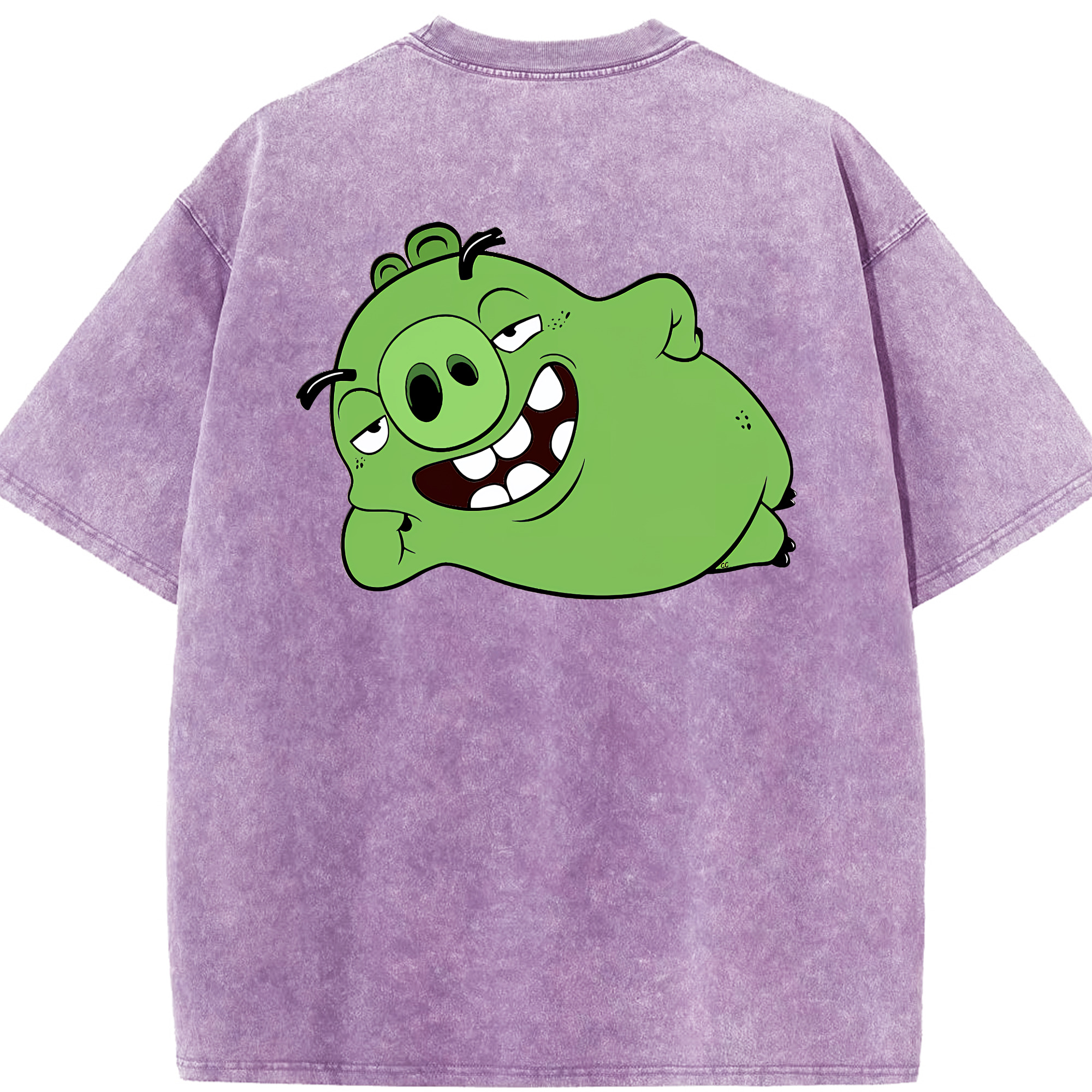 （画像用） Angry Birds アングリーバード 綿100% ヴィンテージ風 半袖Tシャツ（背面プリント）