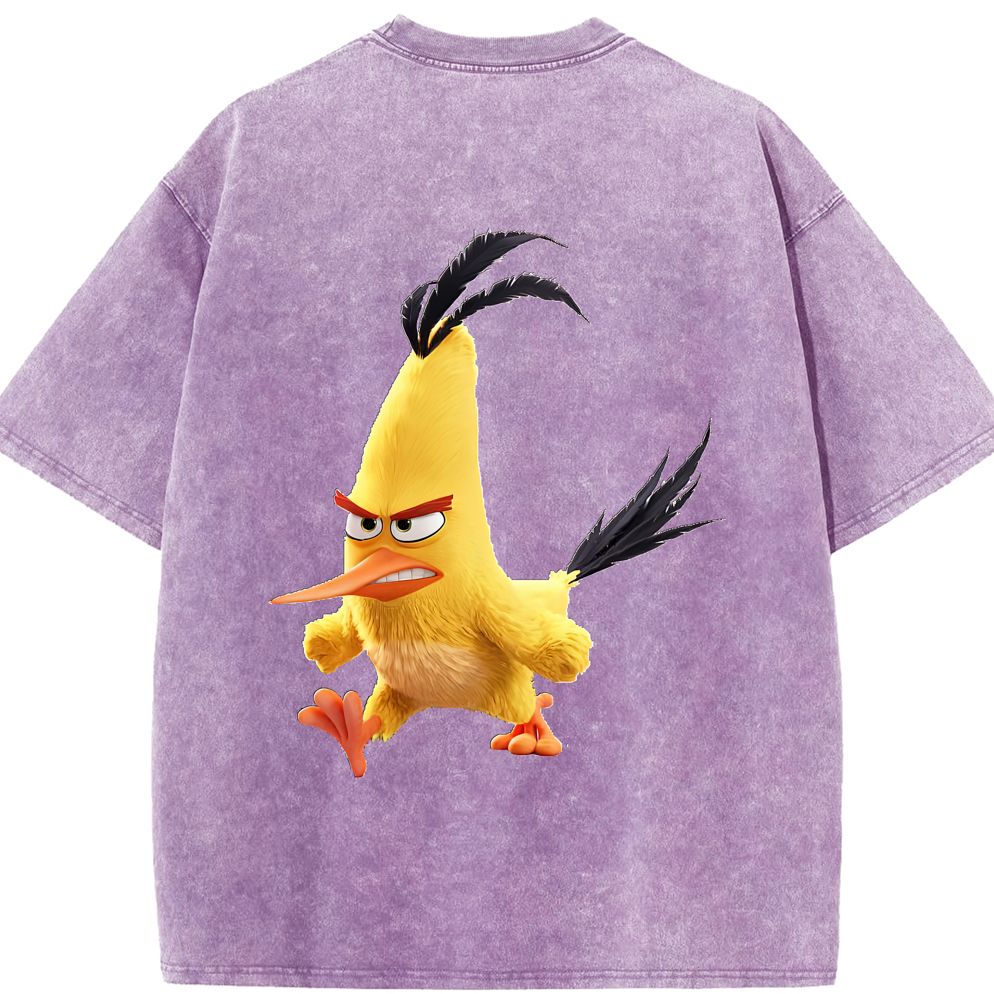 （画像用） Angry Birds アングリーバード 綿100% ヴィンテージ風 半袖Tシャツ（背面プリント）
