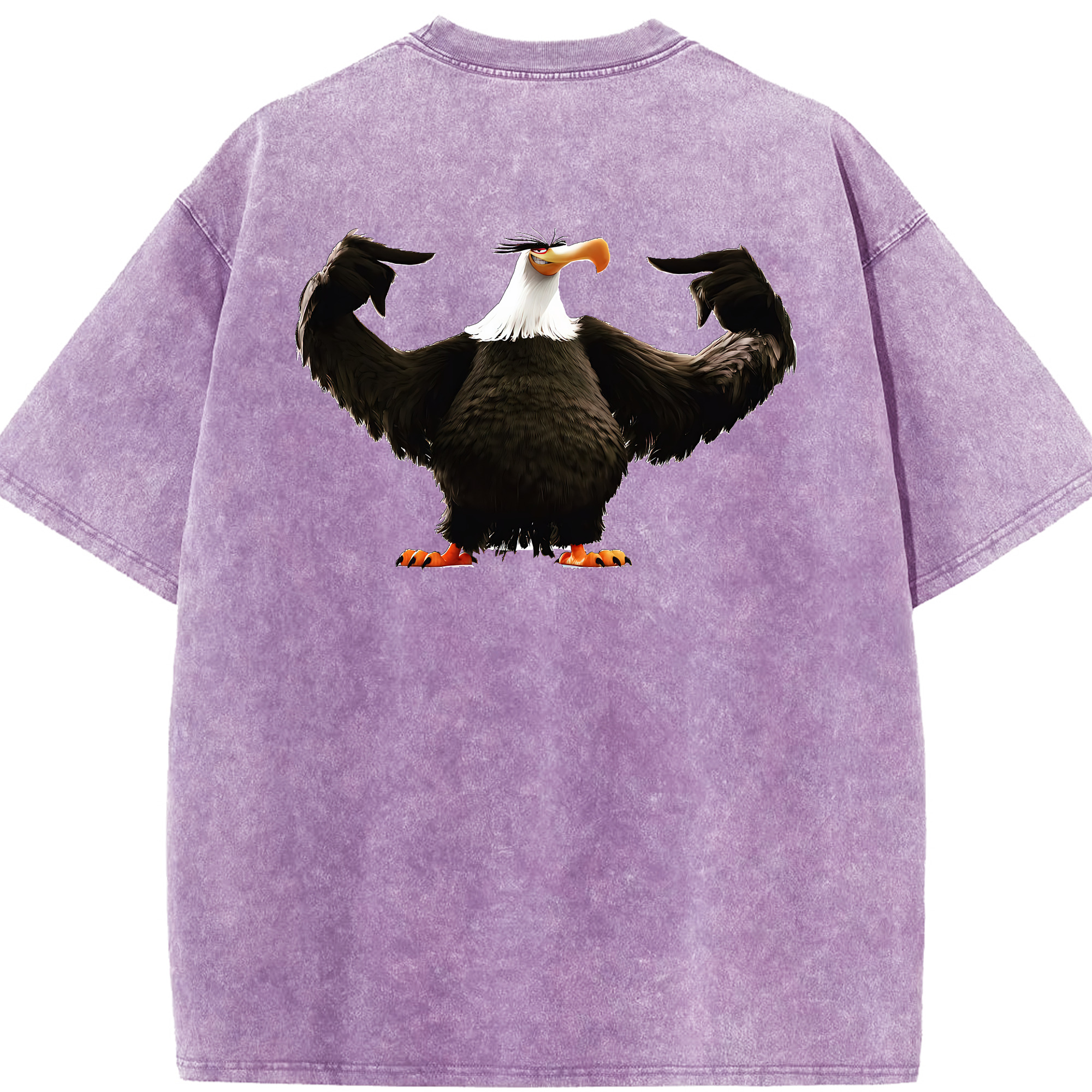 （画像用） Angry Birds アングリーバード 綿100% ヴィンテージ風 半袖Tシャツ（背面プリント）