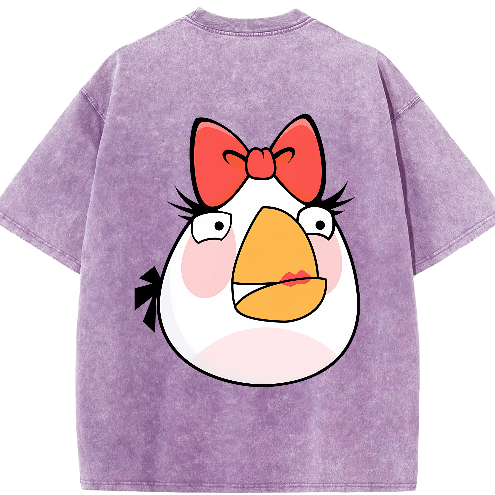 （画像用） Angry Birds アングリーバード 綿100% ヴィンテージ風 半袖Tシャツ（背面プリント）