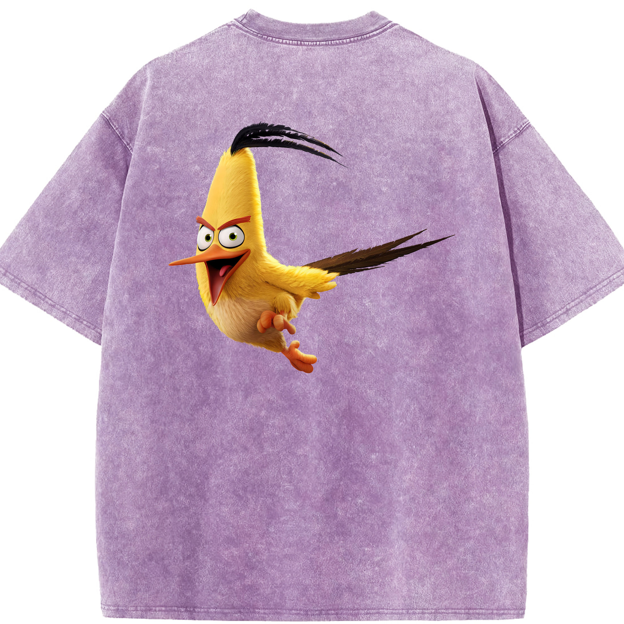 （画像用） Angry Birds アングリーバード 綿100% ヴィンテージ風 半袖Tシャツ（背面プリント）