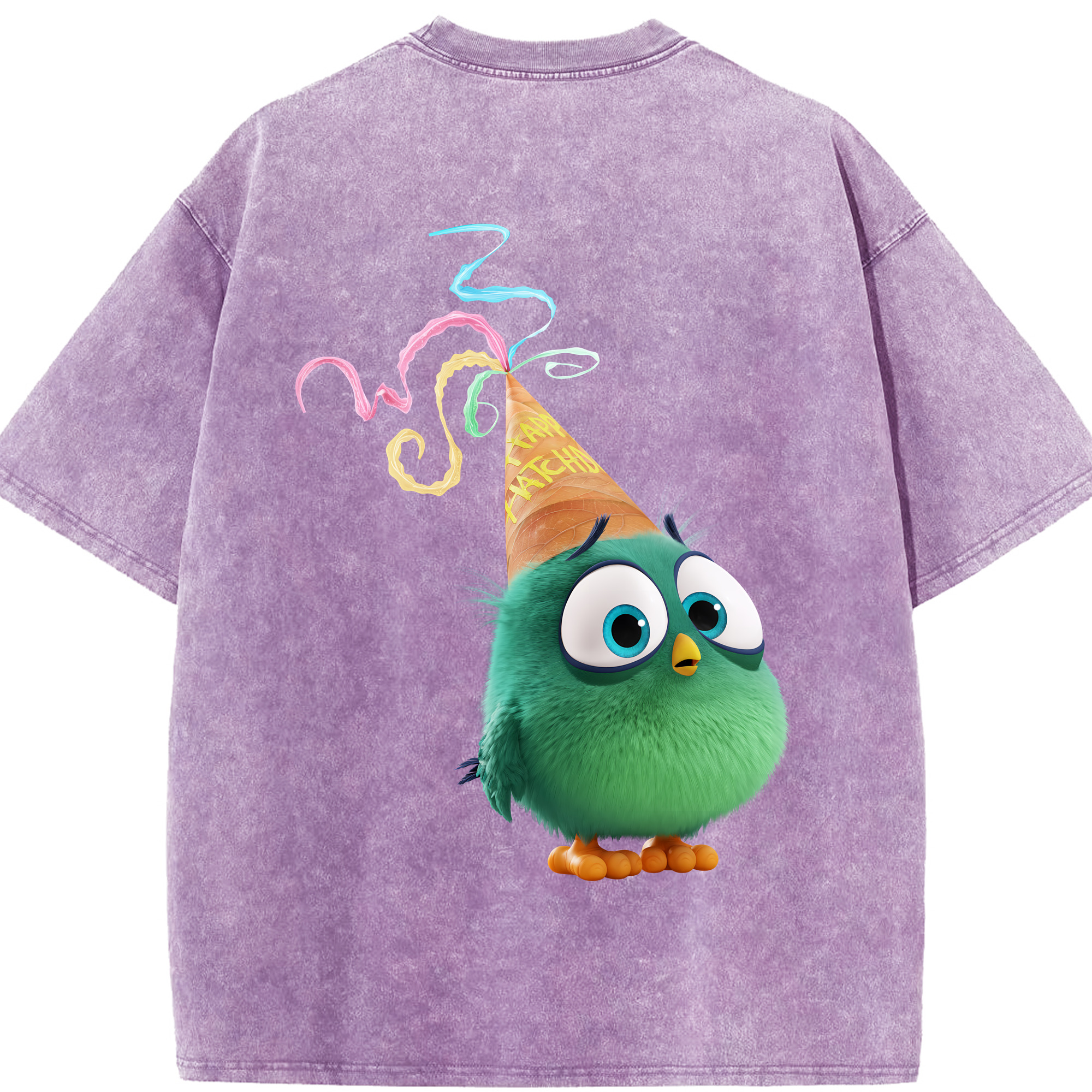 （画像用） Angry Birds アングリーバード 綿100% ヴィンテージ風 半袖Tシャツ（背面プリント）
