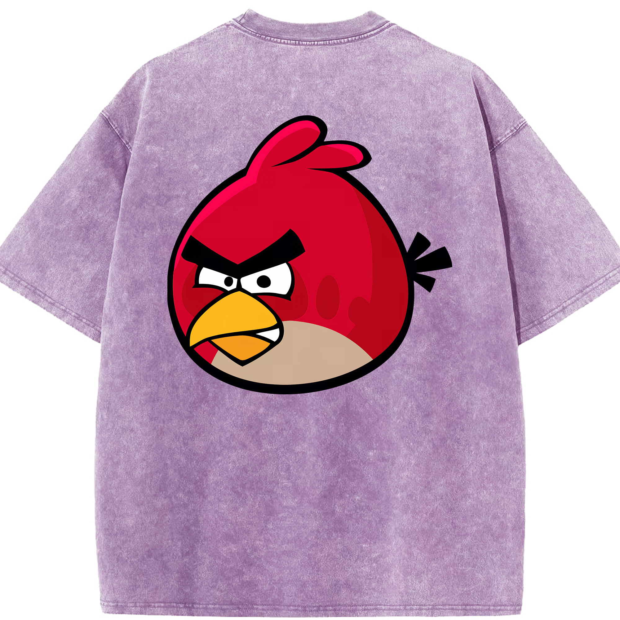 （画像用） Angry Birds アングリーバード 綿100% ヴィンテージ風 半袖Tシャツ（背面プリント）
