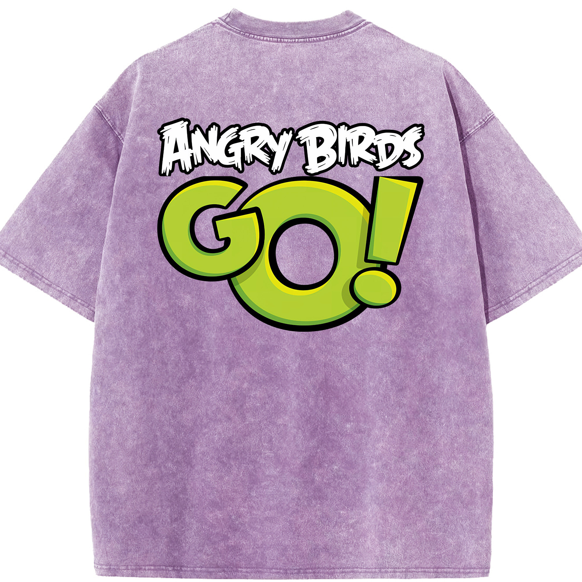 （画像用） Angry Birds アングリーバード 綿100% ヴィンテージ風 半袖Tシャツ（背面プリント）