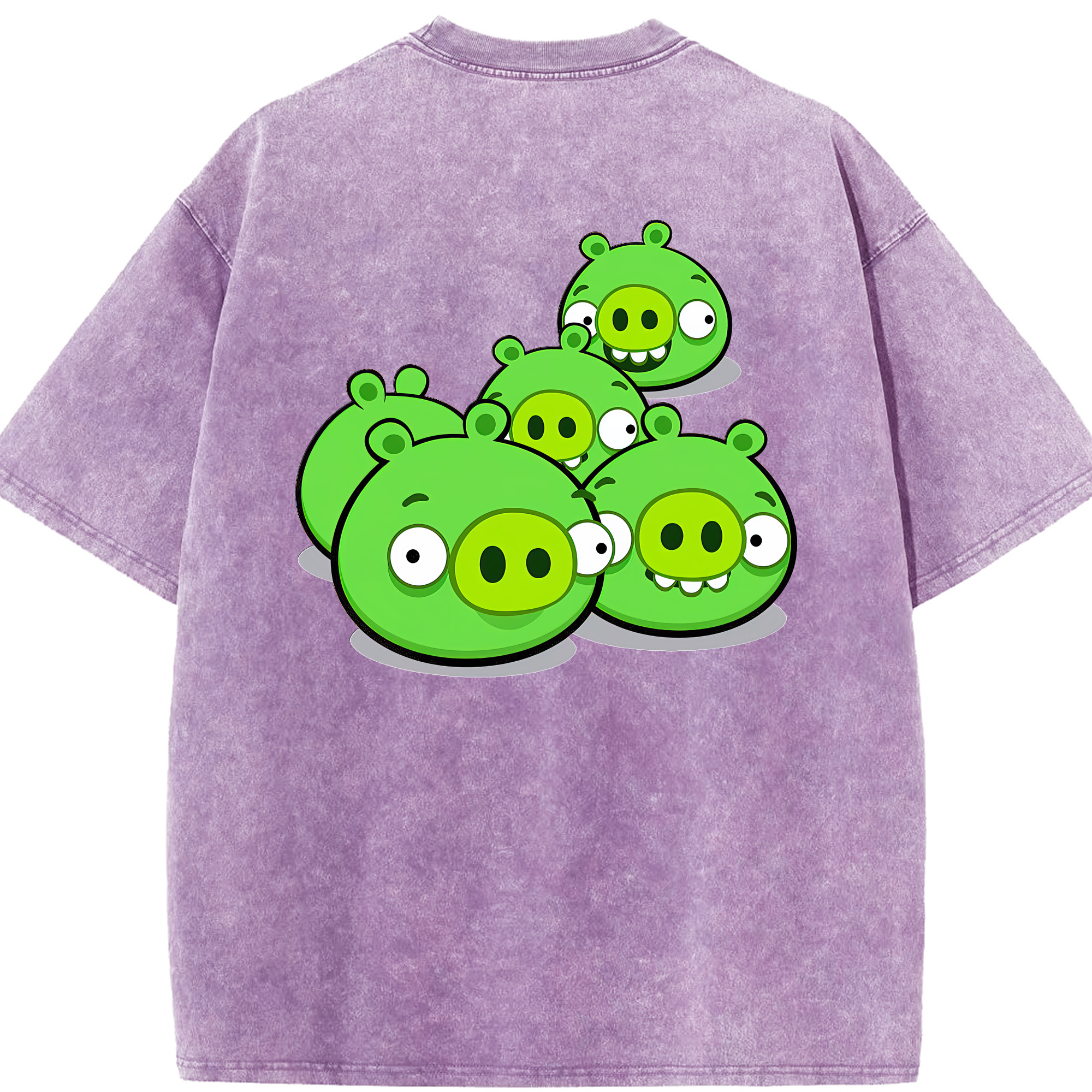 （画像用） Angry Birds アングリーバード 綿100% ヴィンテージ風 半袖Tシャツ（背面プリント）