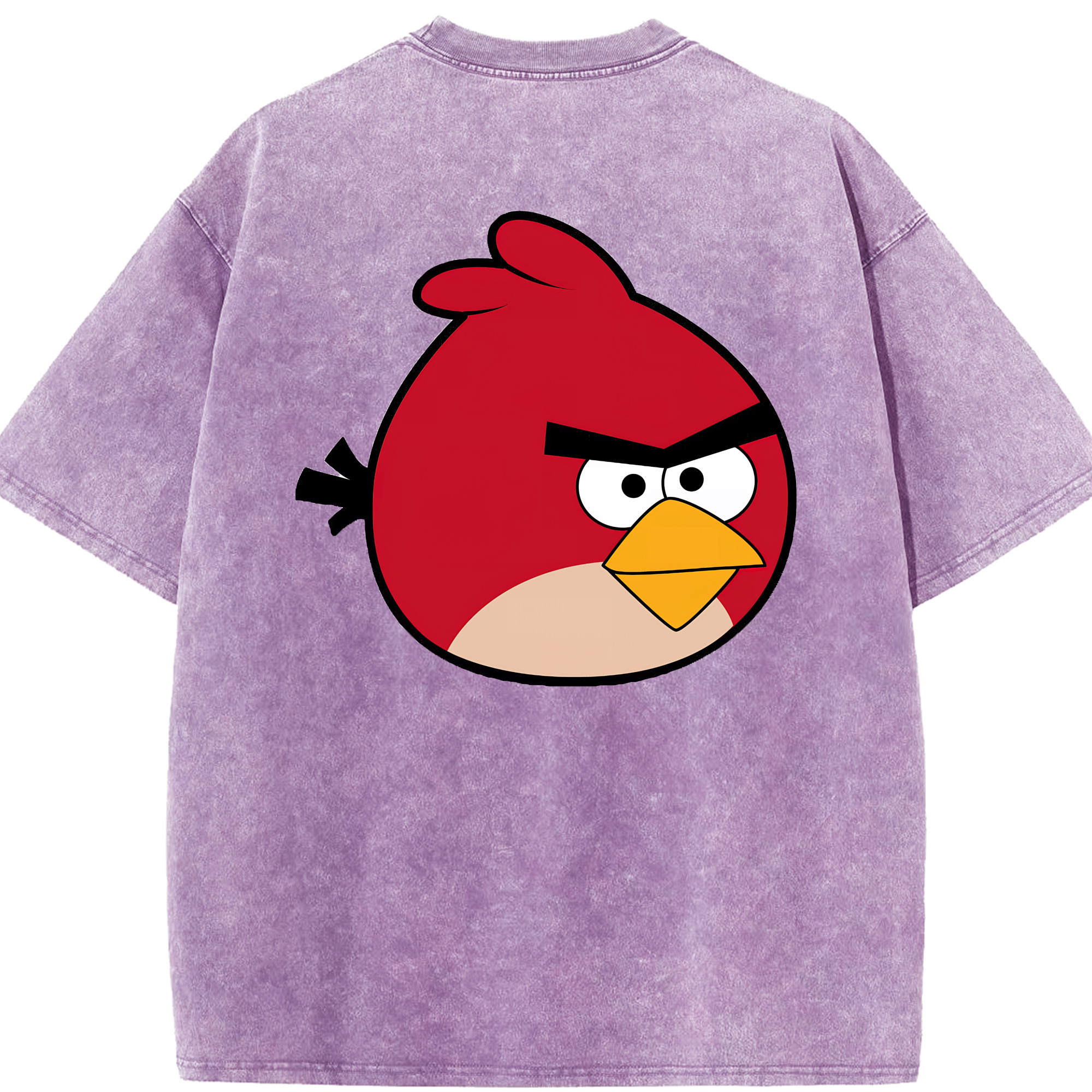 （画像用） Angry Birds アングリーバード 綿100% ヴィンテージ風 半袖Tシャツ（背面プリント）