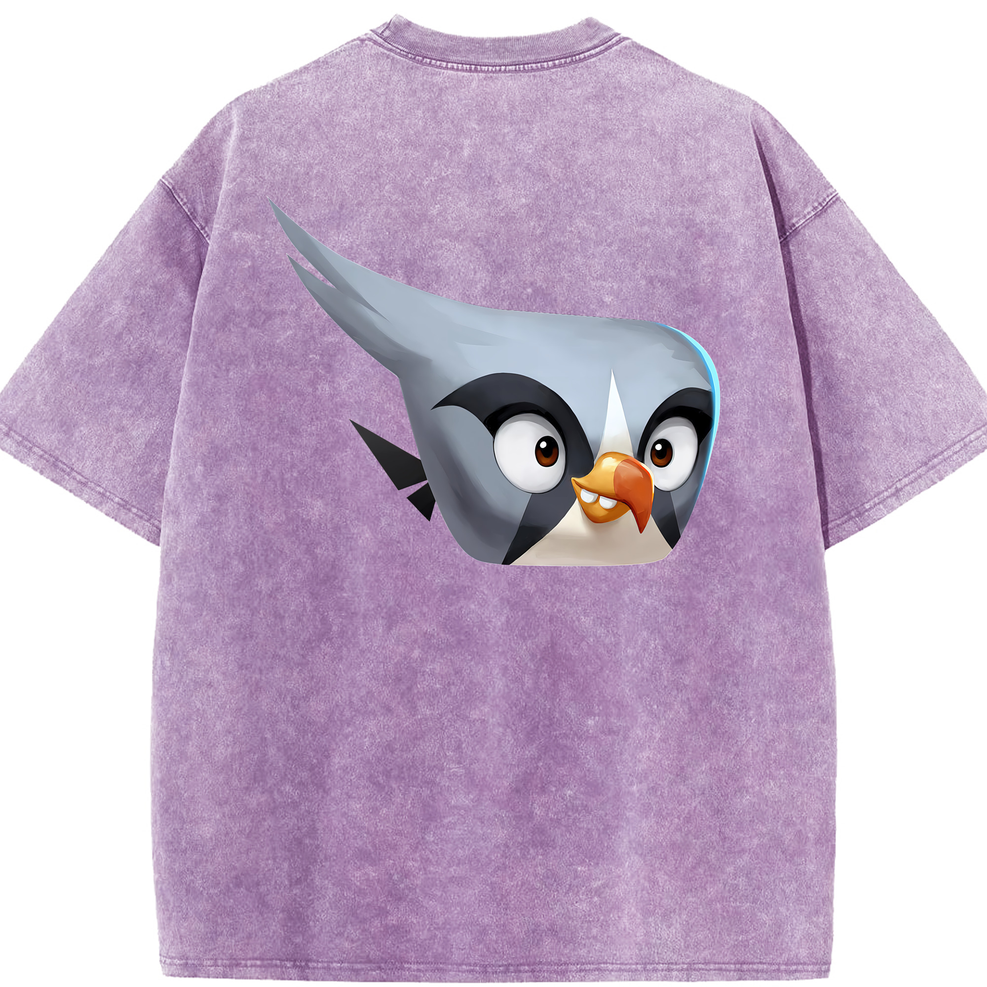 （画像用） Angry Birds アングリーバード 綿100% ヴィンテージ風 半袖Tシャツ（背面プリント）