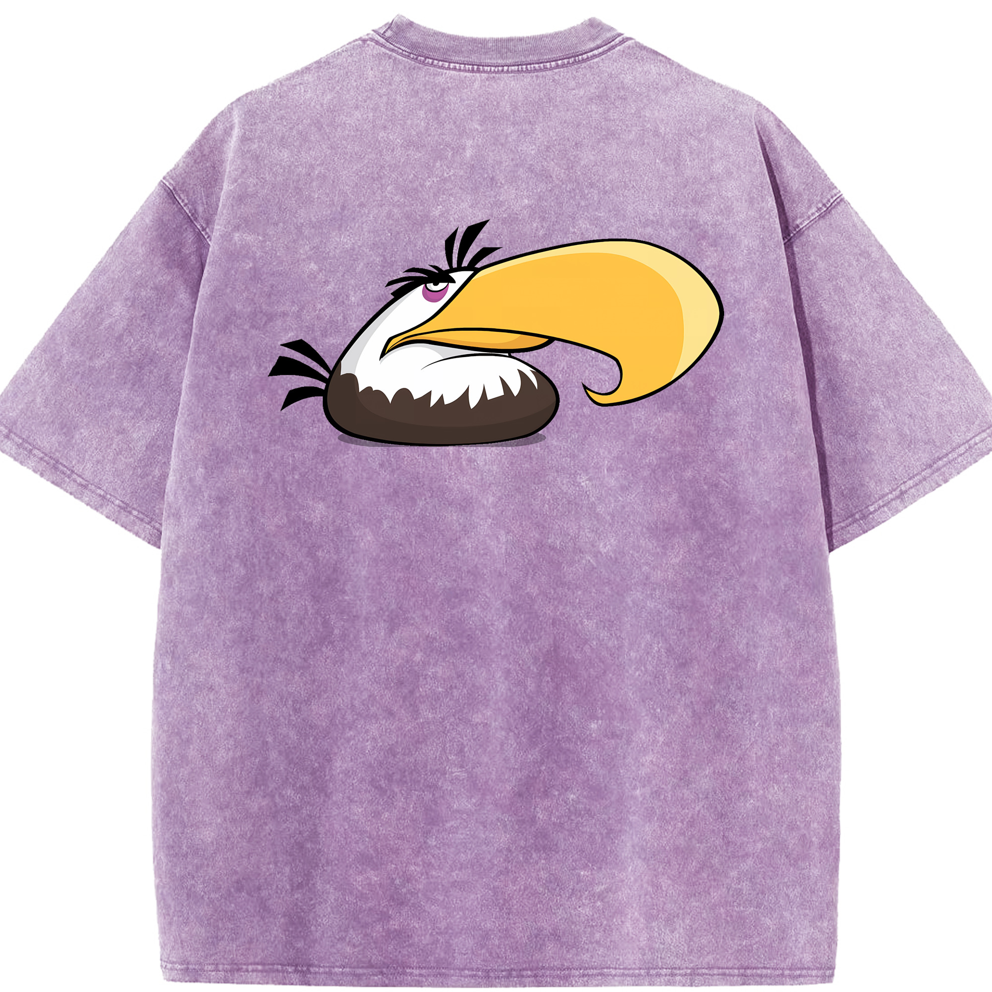 （画像用） Angry Birds アングリーバード 綿100% ヴィンテージ風 半袖Tシャツ（背面プリント）