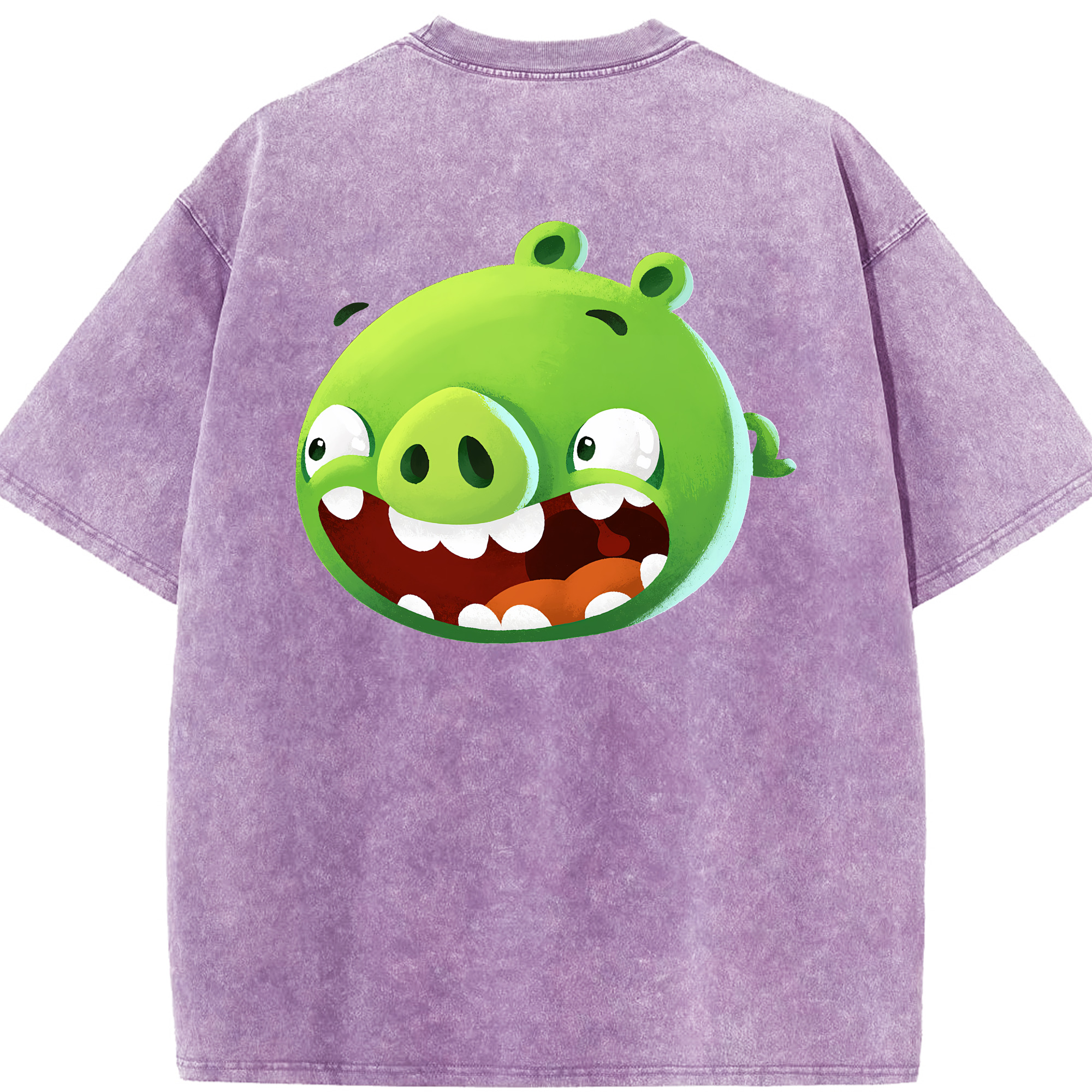 （画像用） Angry Birds アングリーバード 綿100% ヴィンテージ風 半袖Tシャツ（背面プリント）