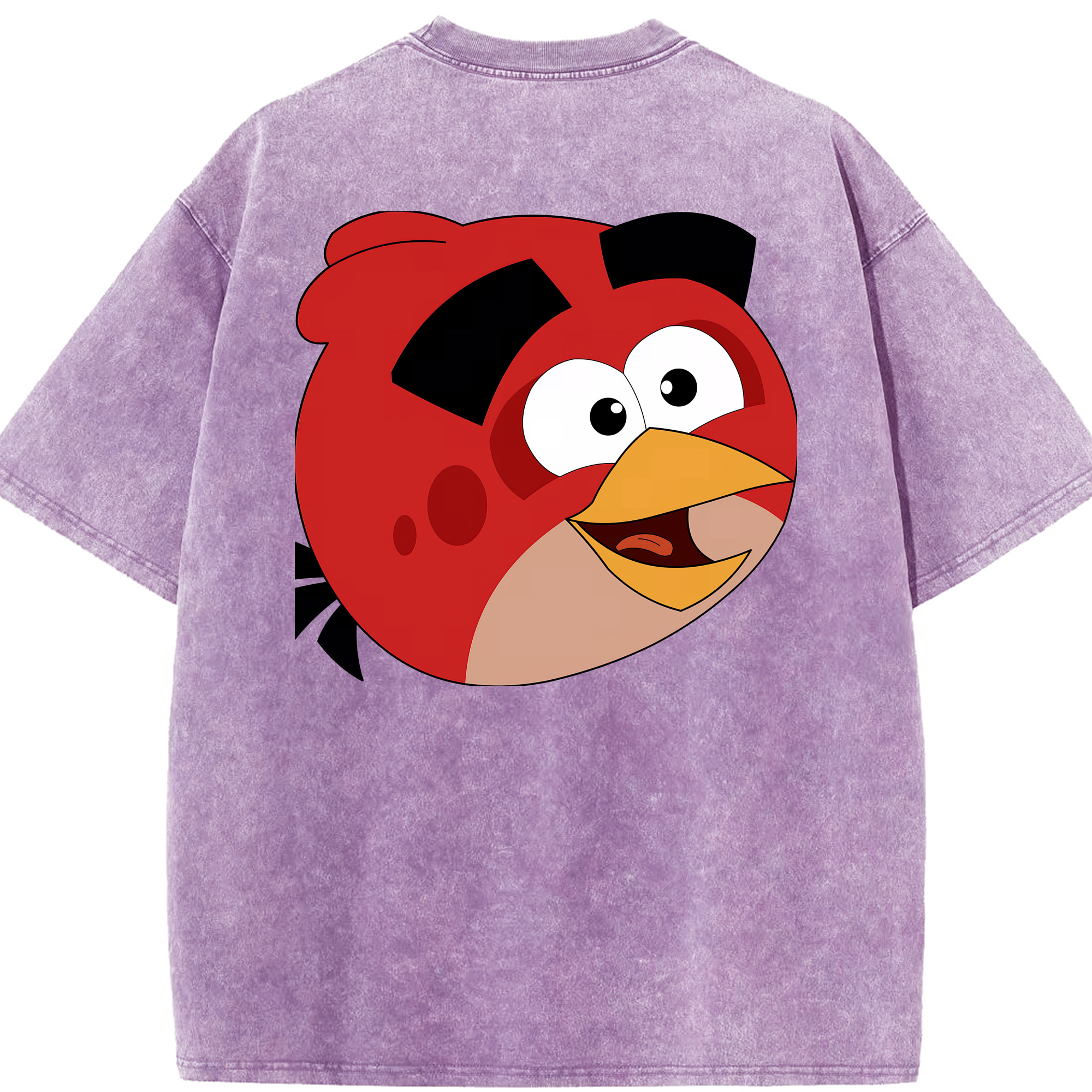 （画像用） Angry Birds アングリーバード 綿100% ヴィンテージ風 半袖Tシャツ（背面プリント）