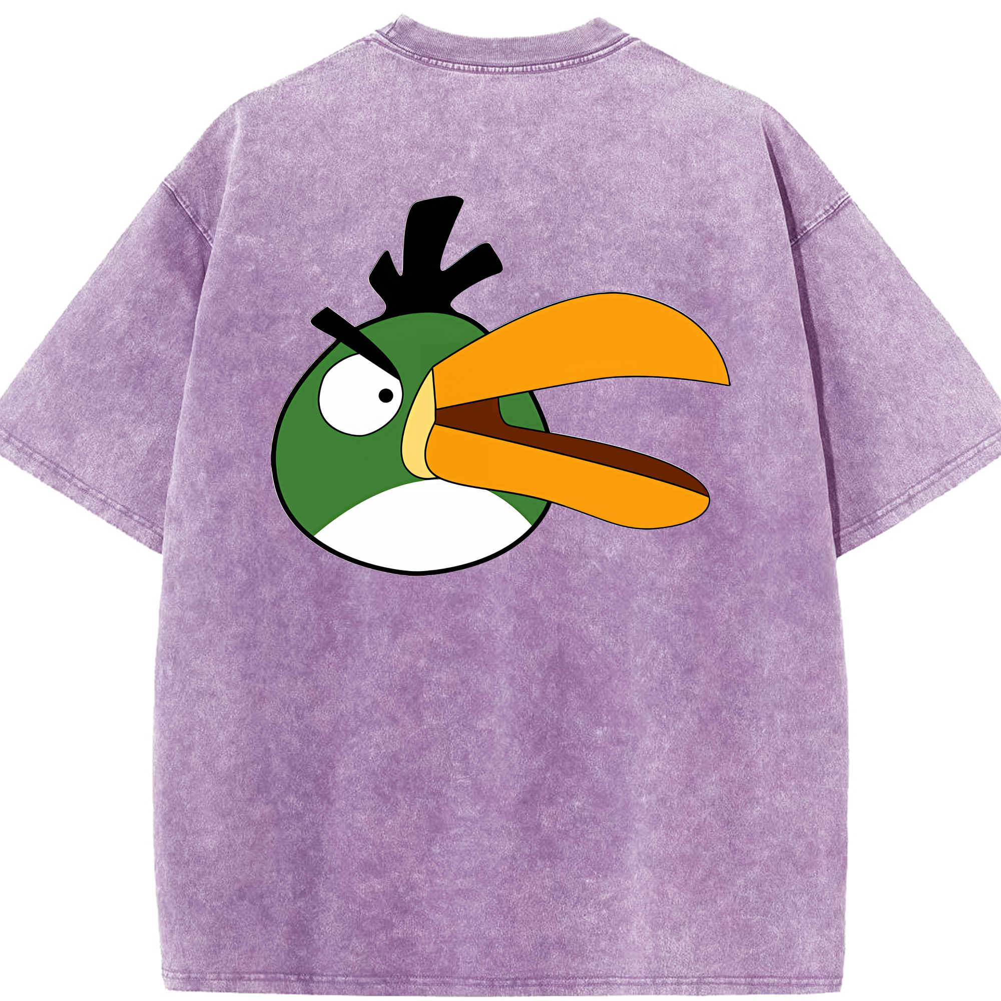 （画像用） Angry Birds アングリーバード 綿100% ヴィンテージ風 半袖Tシャツ（背面プリント）