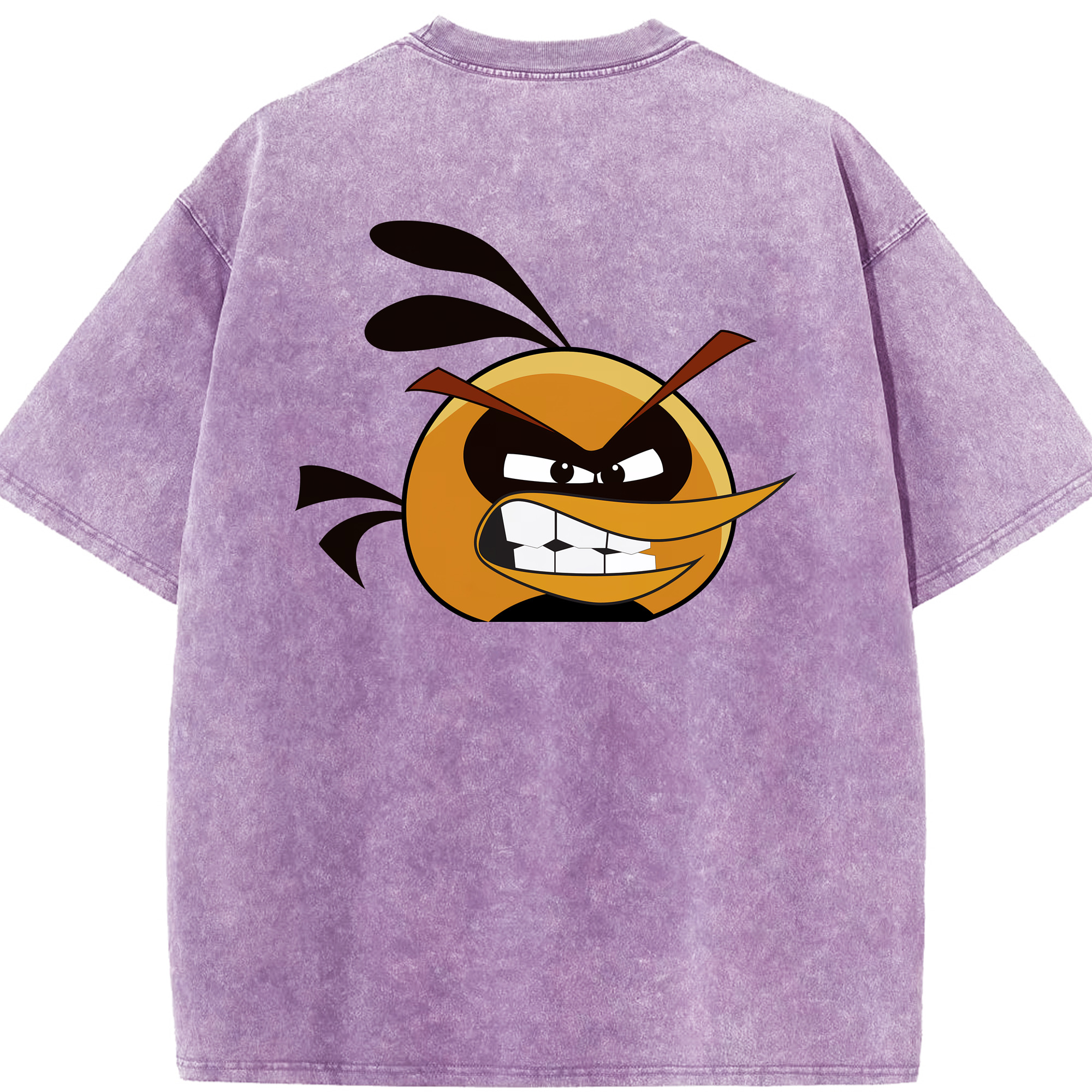 （画像用） Angry Birds アングリーバード 綿100% ヴィンテージ風 半袖Tシャツ（背面プリント）