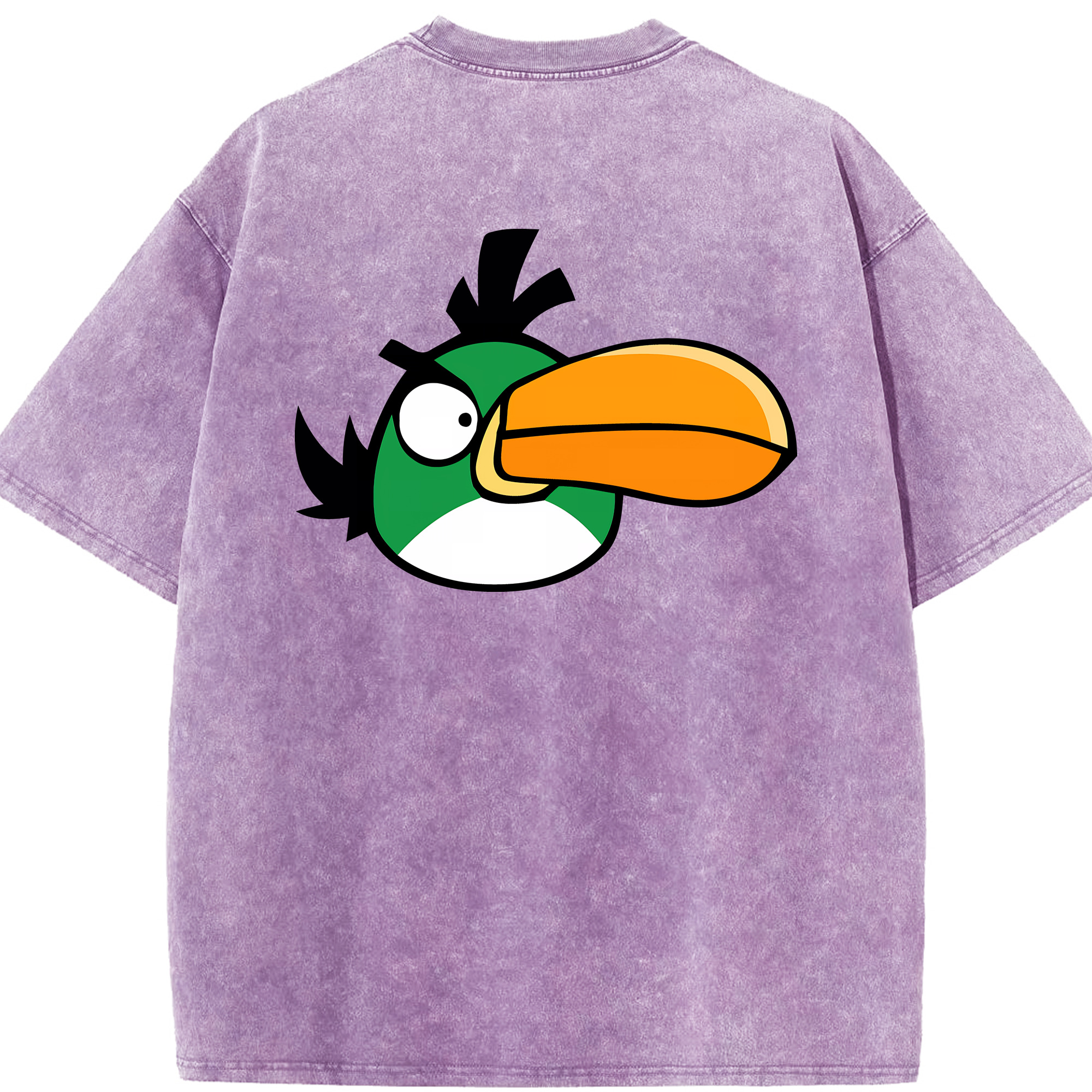 （画像用） Angry Birds アングリーバード 綿100% ヴィンテージ風 半袖Tシャツ（背面プリント）