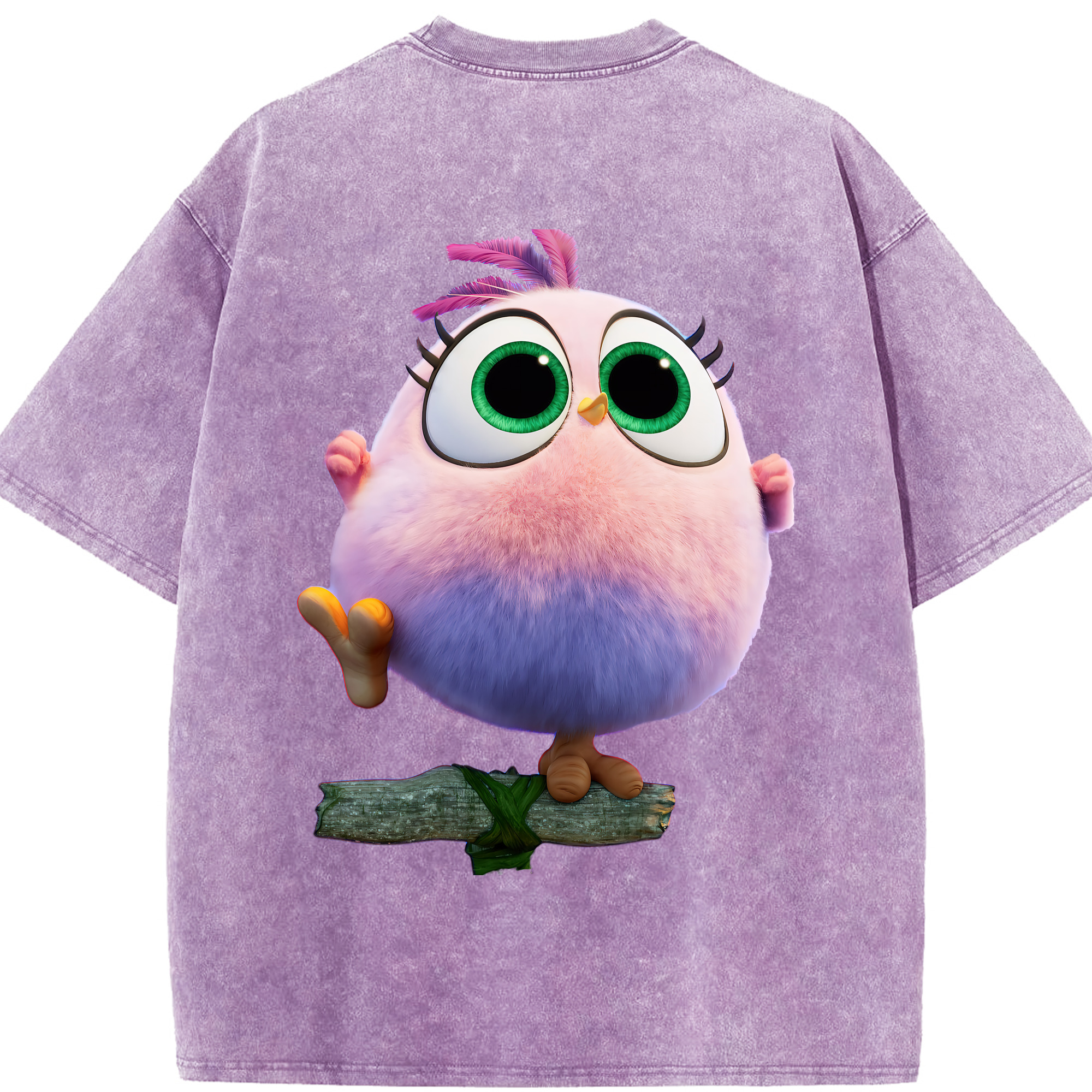 （画像用） Angry Birds アングリーバード 綿100% ヴィンテージ風 半袖Tシャツ（背面プリント）