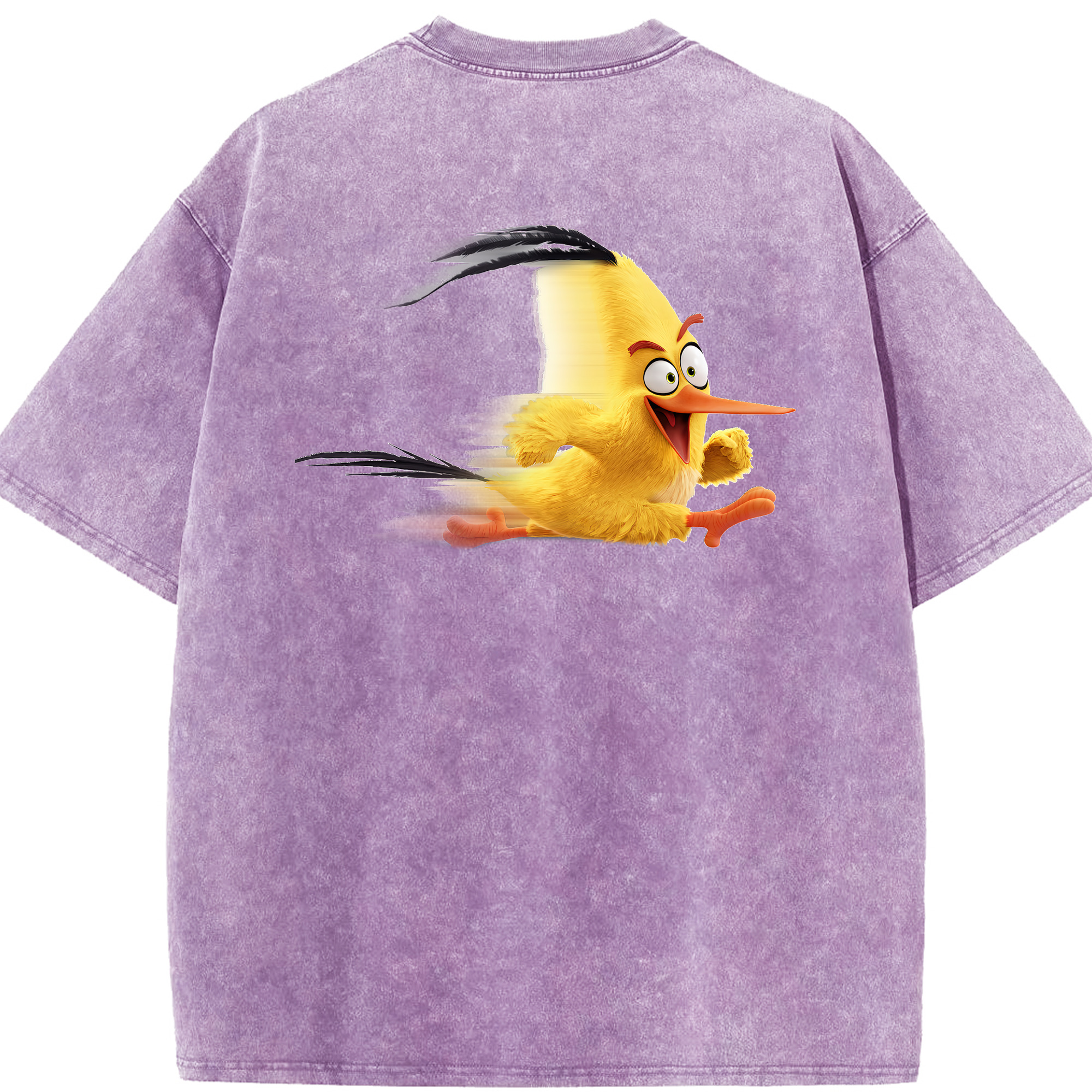 （画像用） Angry Birds アングリーバード 綿100% ヴィンテージ風 半袖Tシャツ（背面プリント）