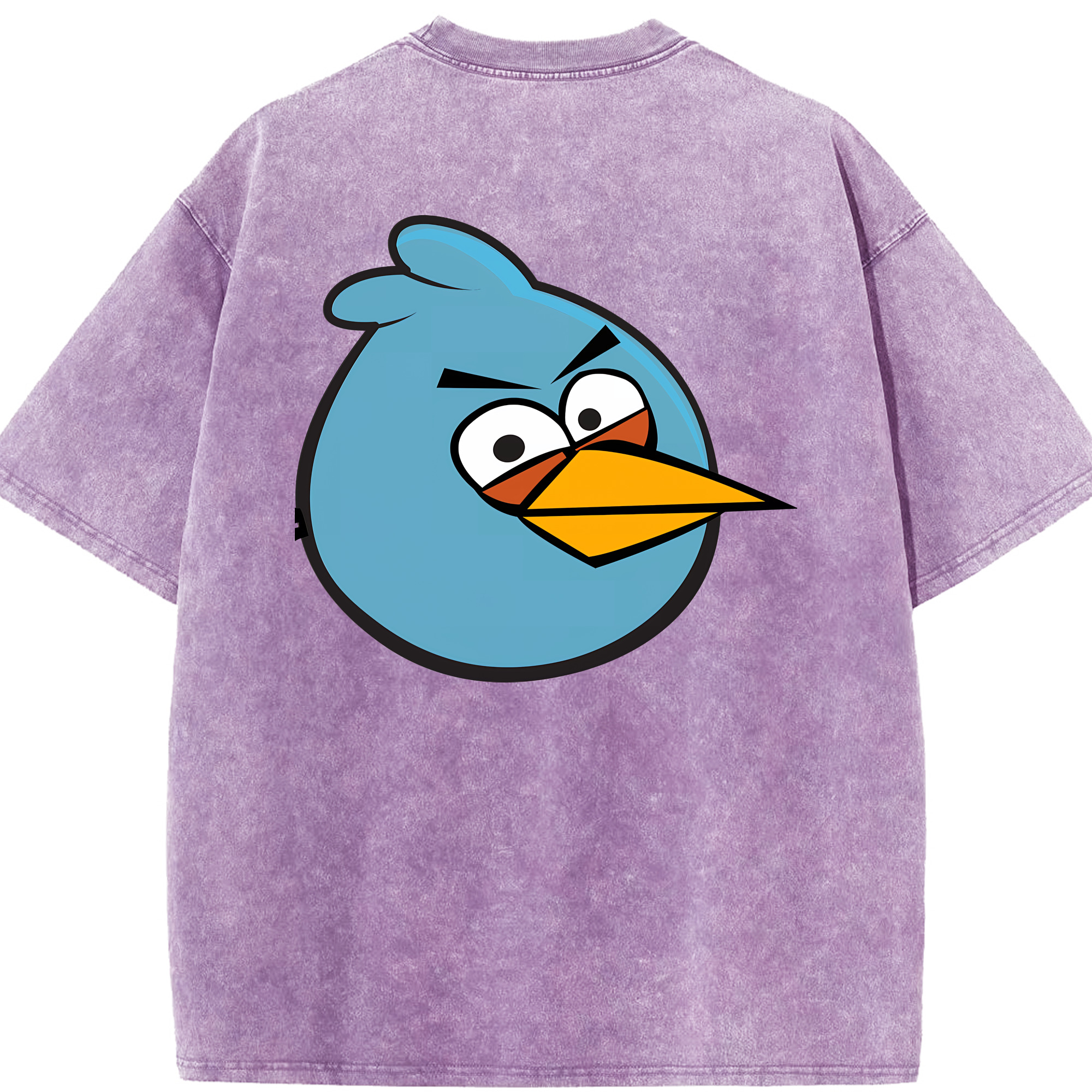（画像用） Angry Birds アングリーバード 綿100% ヴィンテージ風 半袖Tシャツ（背面プリント）