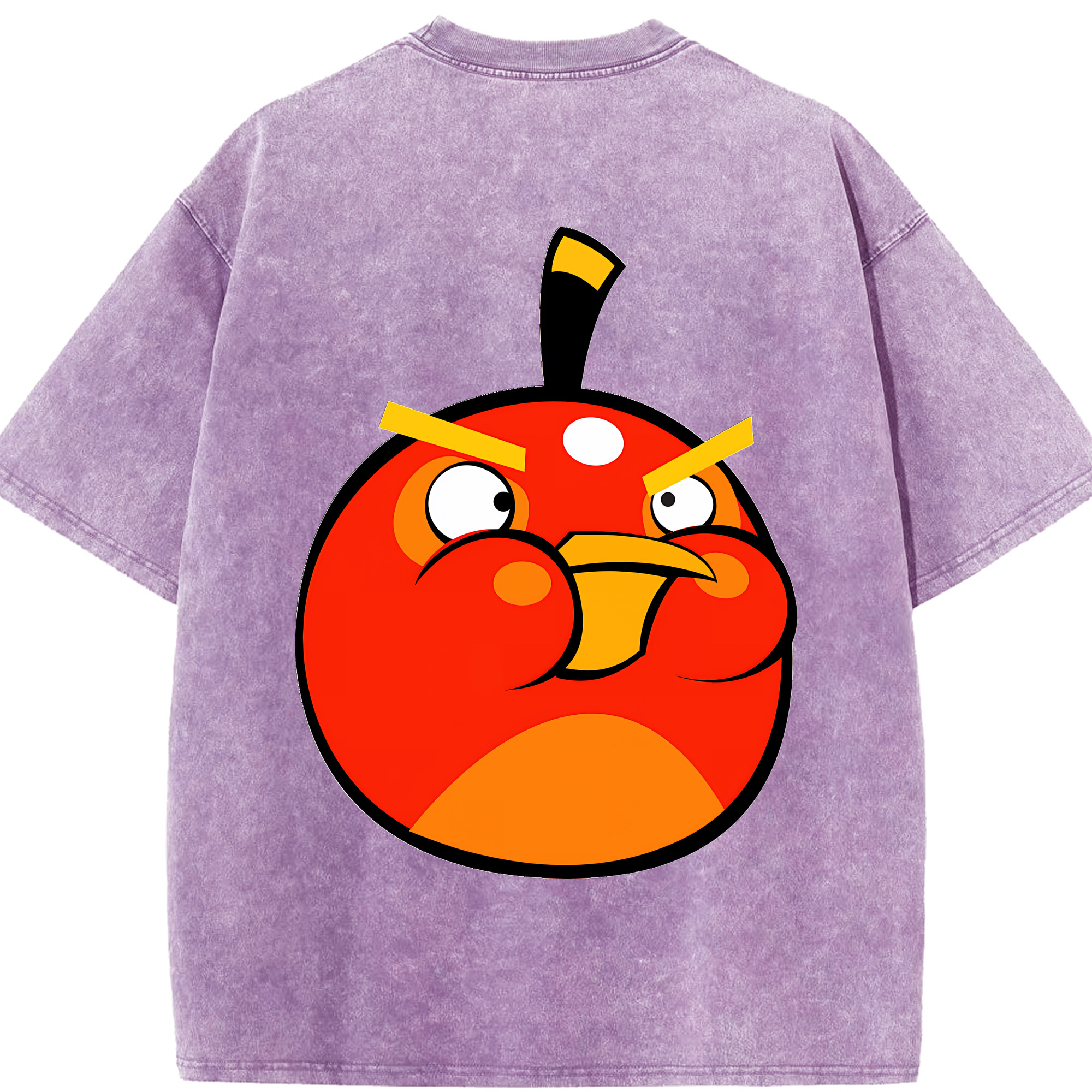 （画像用） Angry Birds アングリーバード 綿100% ヴィンテージ風 半袖Tシャツ（背面プリント）