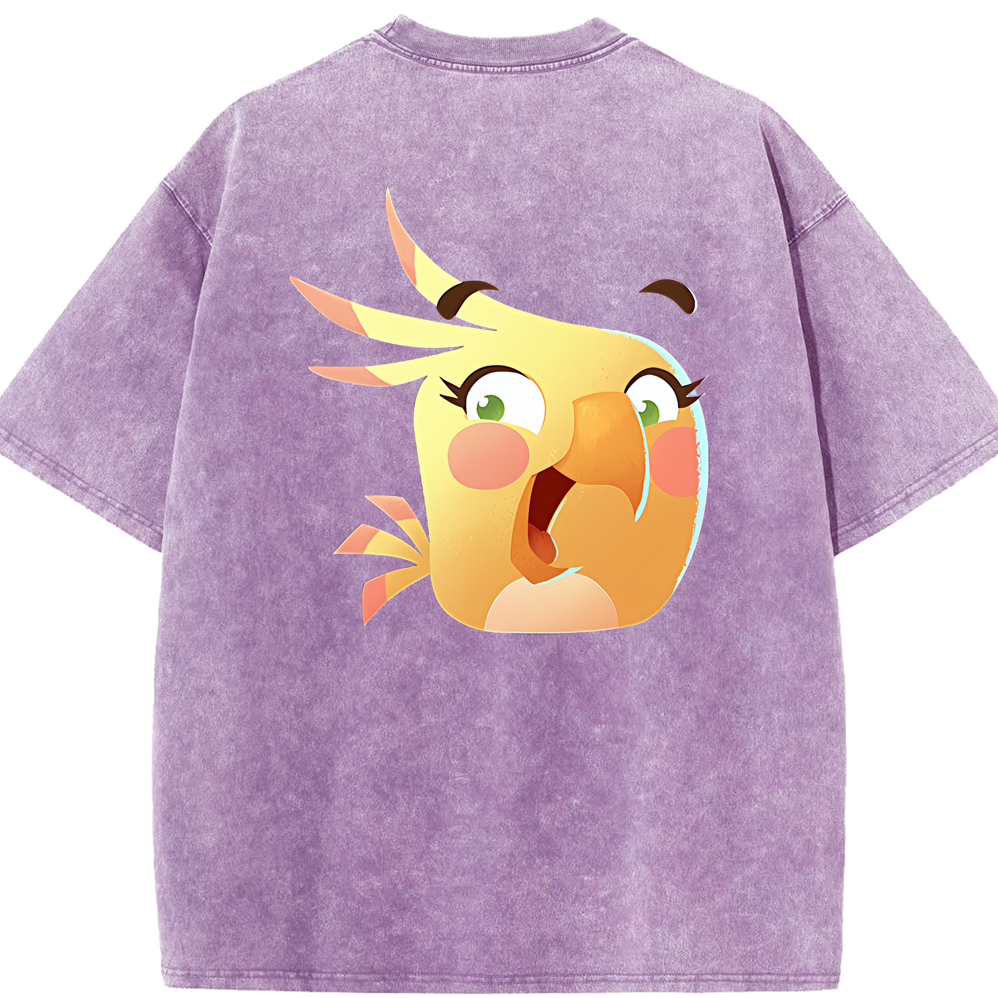 （画像用） Angry Birds アングリーバード 綿100% ヴィンテージ風 半袖Tシャツ（背面プリント）