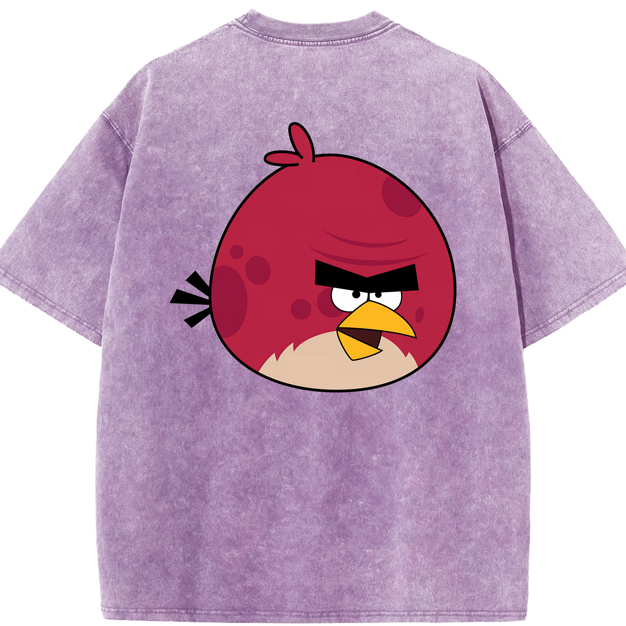 （画像用） Angry Birds アングリーバード 綿100% ヴィンテージ風 半袖Tシャツ（背面プリント）