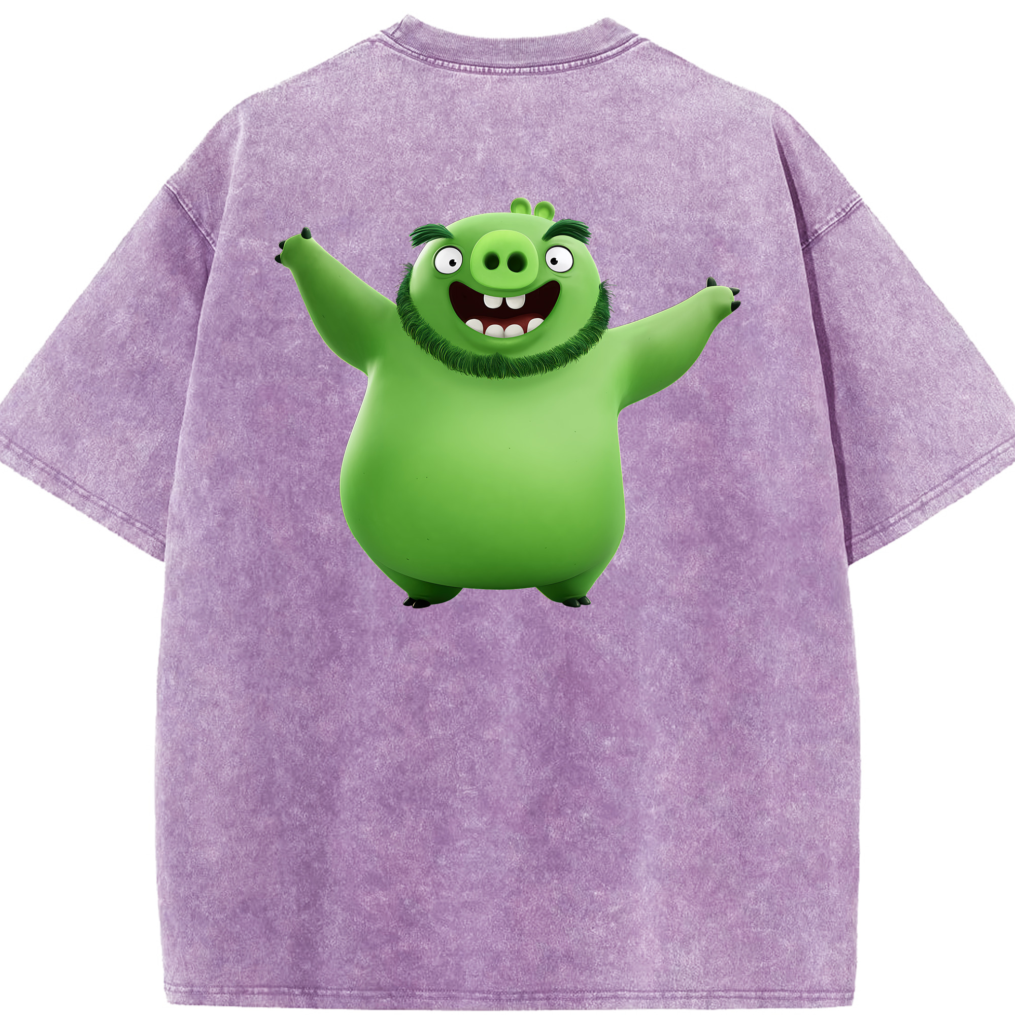 （画像用） Angry Birds アングリーバード 綿100% ヴィンテージ風 半袖Tシャツ（背面プリント）