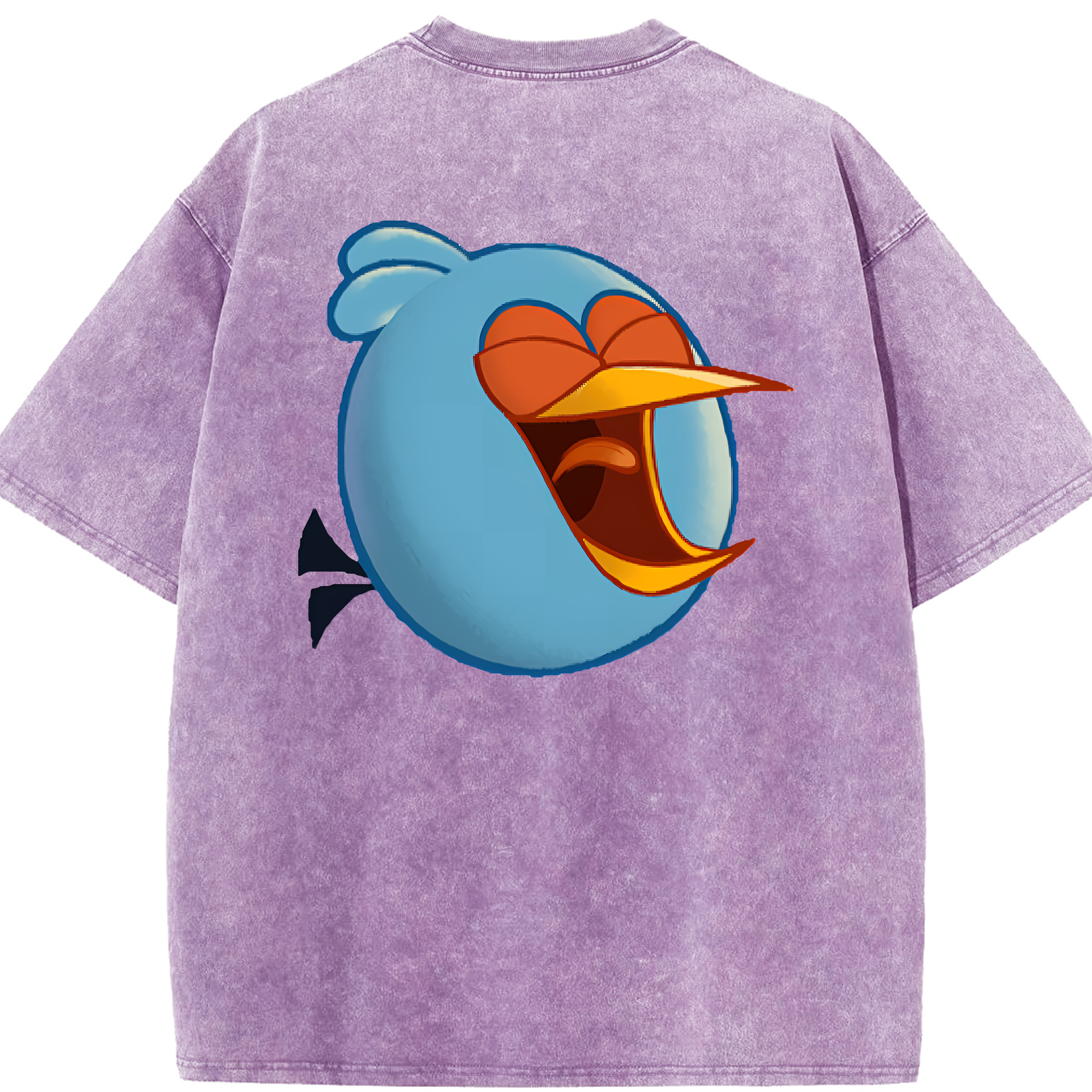 （画像用） Angry Birds アングリーバード 綿100% ヴィンテージ風 半袖Tシャツ（背面プリント）