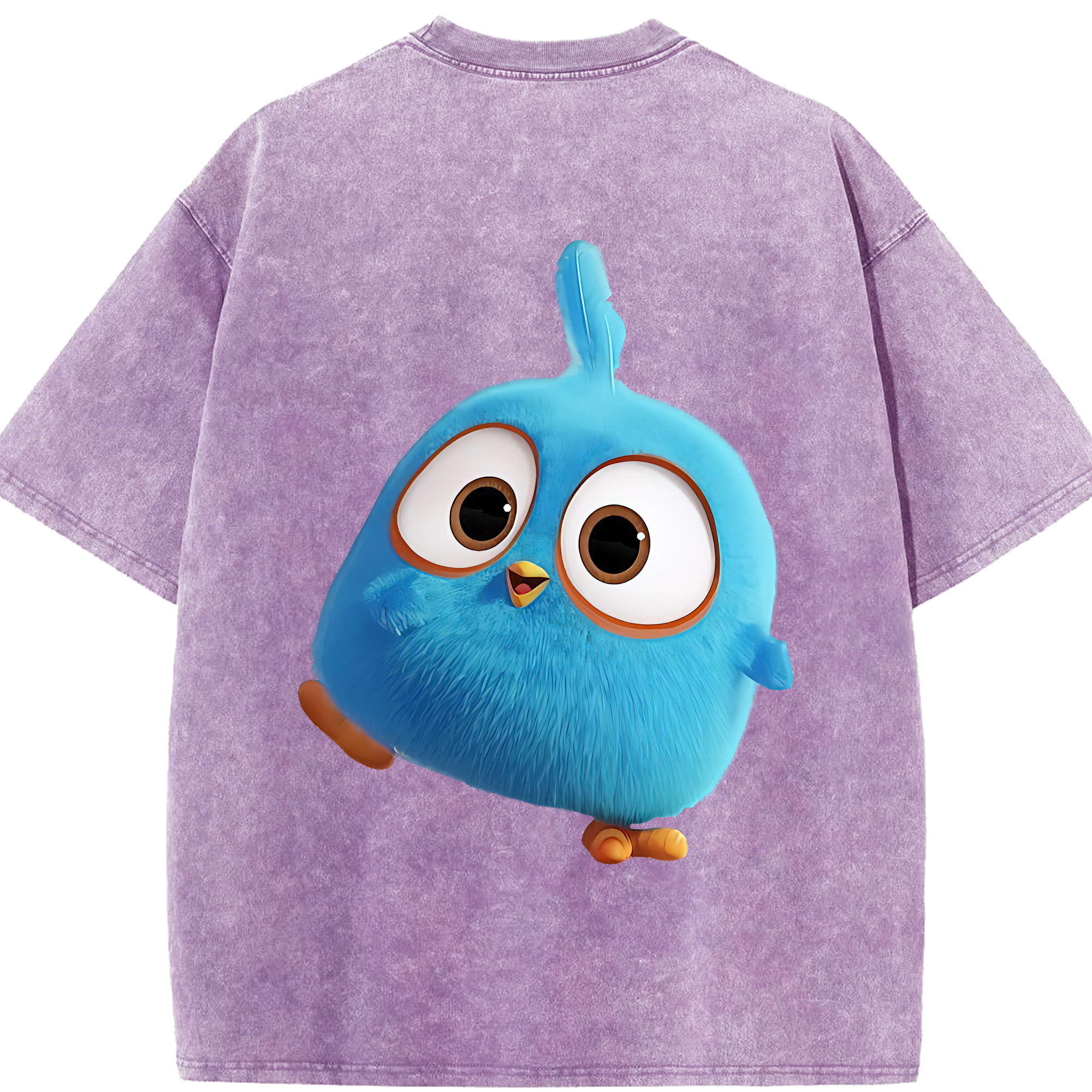 （画像用） Angry Birds アングリーバード 綿100% ヴィンテージ風 半袖Tシャツ（背面プリント）