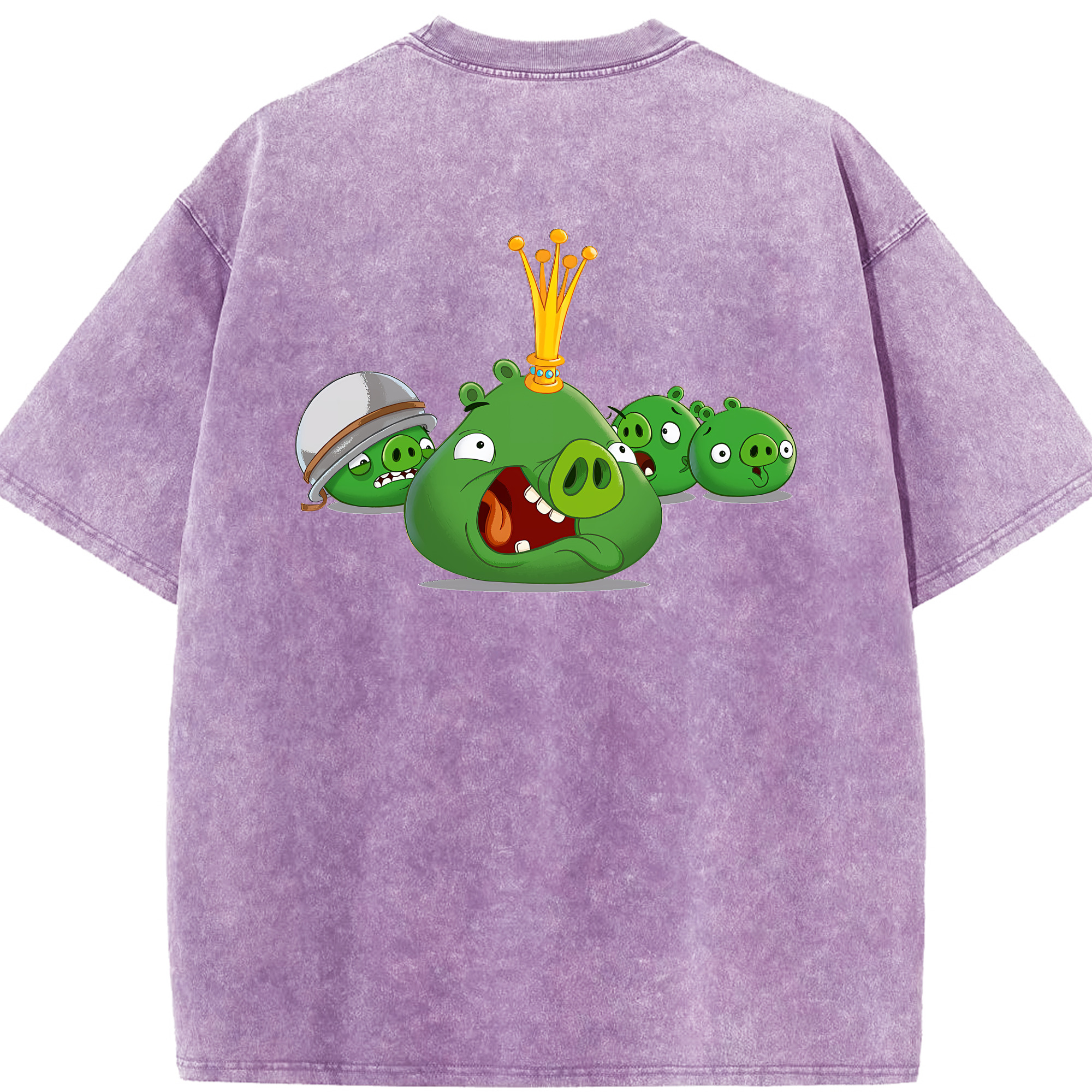 （画像用） Angry Birds アングリーバード 綿100% ヴィンテージ風 半袖Tシャツ（背面プリント）