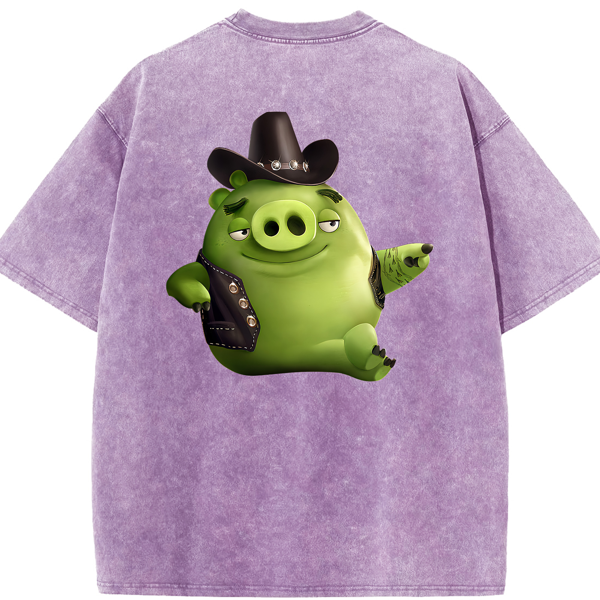 （画像用） Angry Birds アングリーバード 綿100% ヴィンテージ風 半袖Tシャツ（背面プリント）