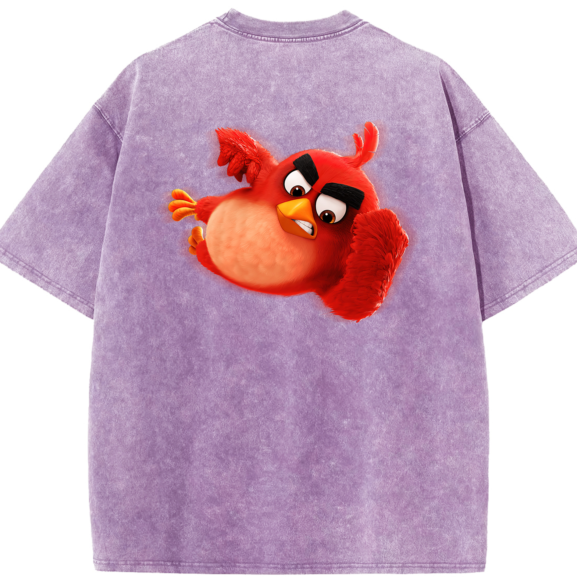 （画像用） Angry Birds アングリーバード 綿100% ヴィンテージ風 半袖Tシャツ（背面プリント）