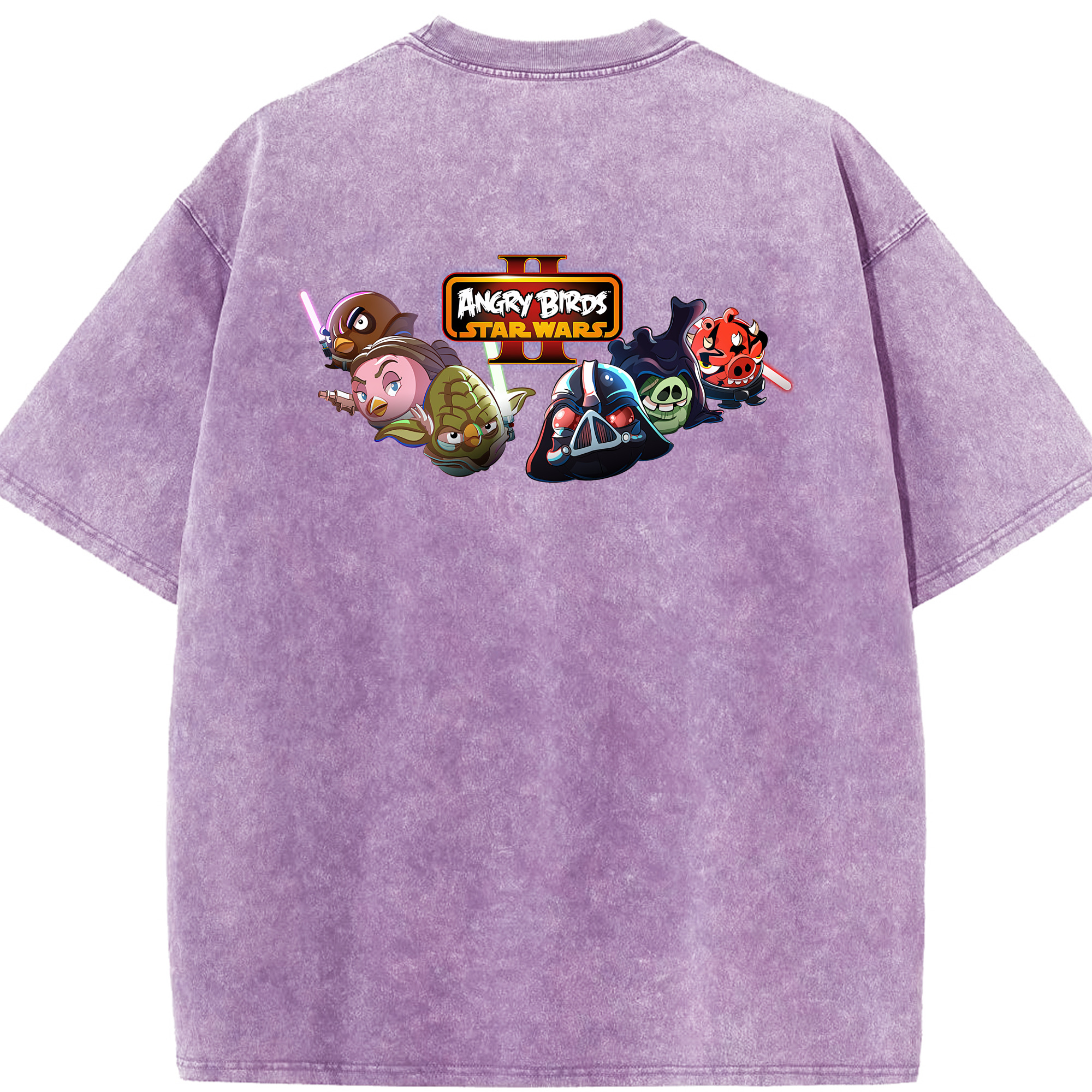 （画像用） Angry Birds アングリーバード 綿100% ヴィンテージ風 半袖Tシャツ（背面プリント）