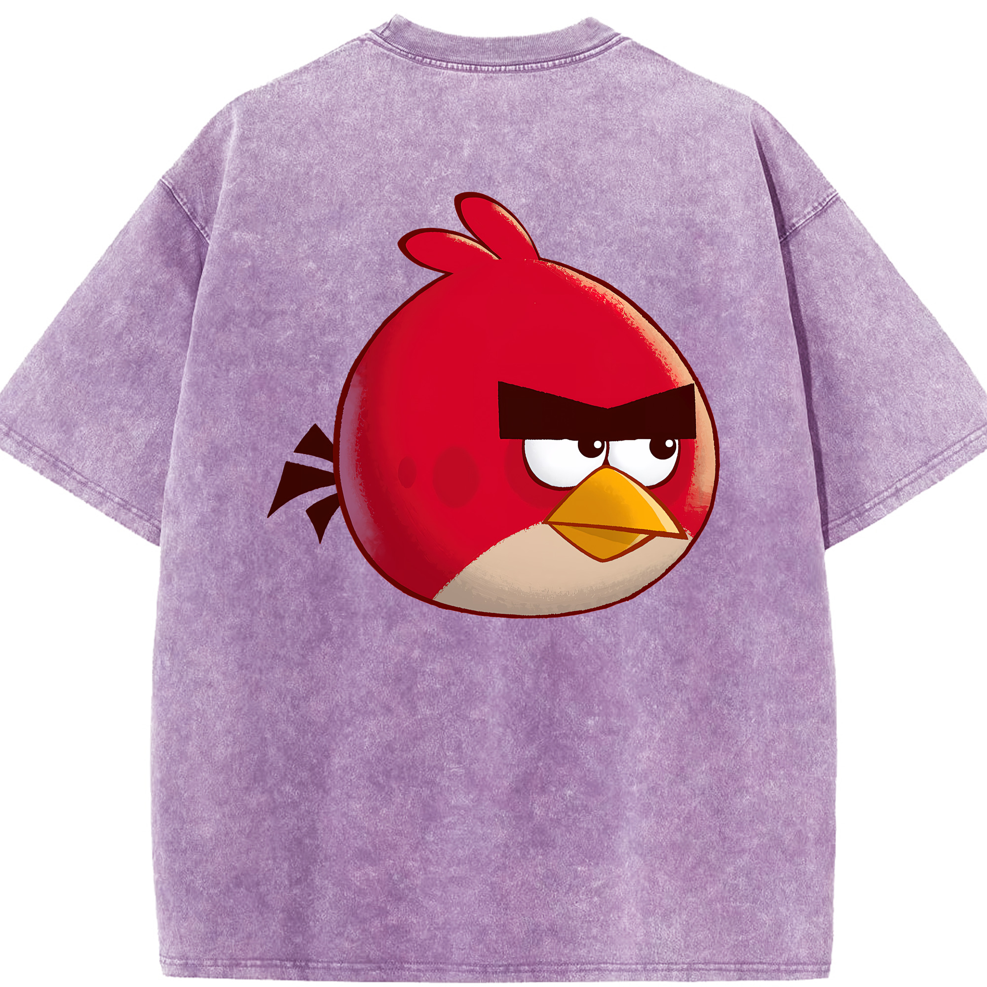 （画像用） Angry Birds アングリーバード 綿100% ヴィンテージ風 半袖Tシャツ（背面プリント）
