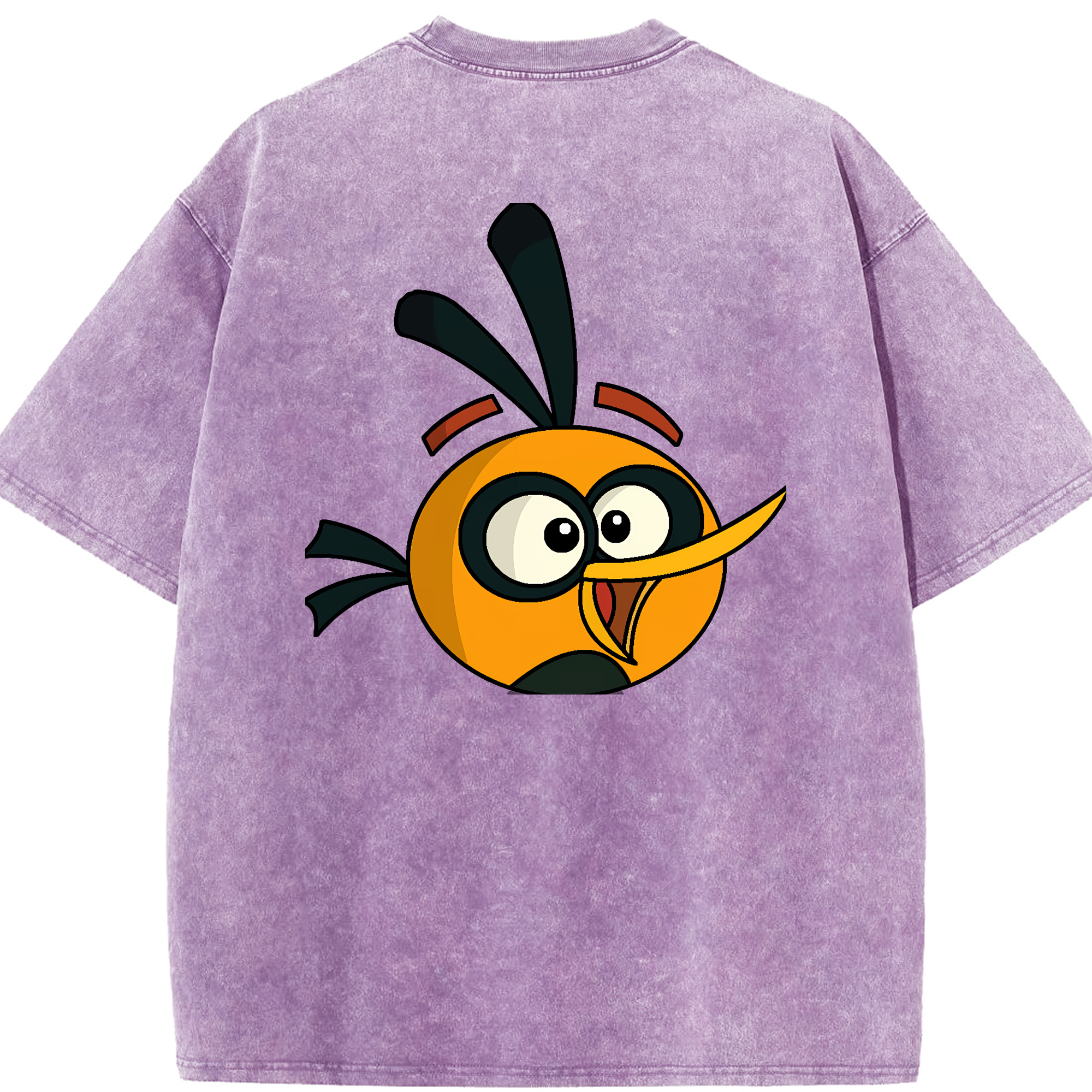（画像用） Angry Birds アングリーバード 綿100% ヴィンテージ風 半袖Tシャツ（背面プリント）