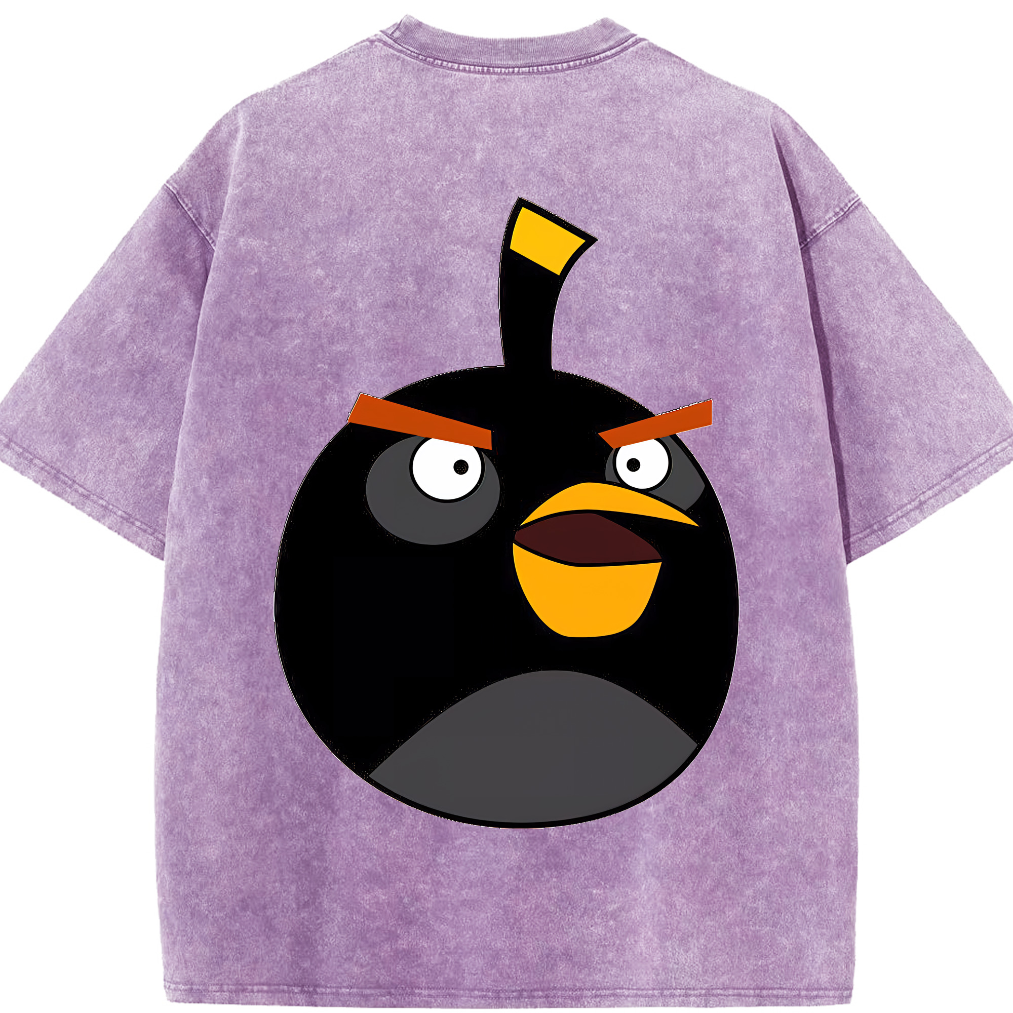 （画像用） Angry Birds アングリーバード 綿100% ヴィンテージ風 半袖Tシャツ（背面プリント）